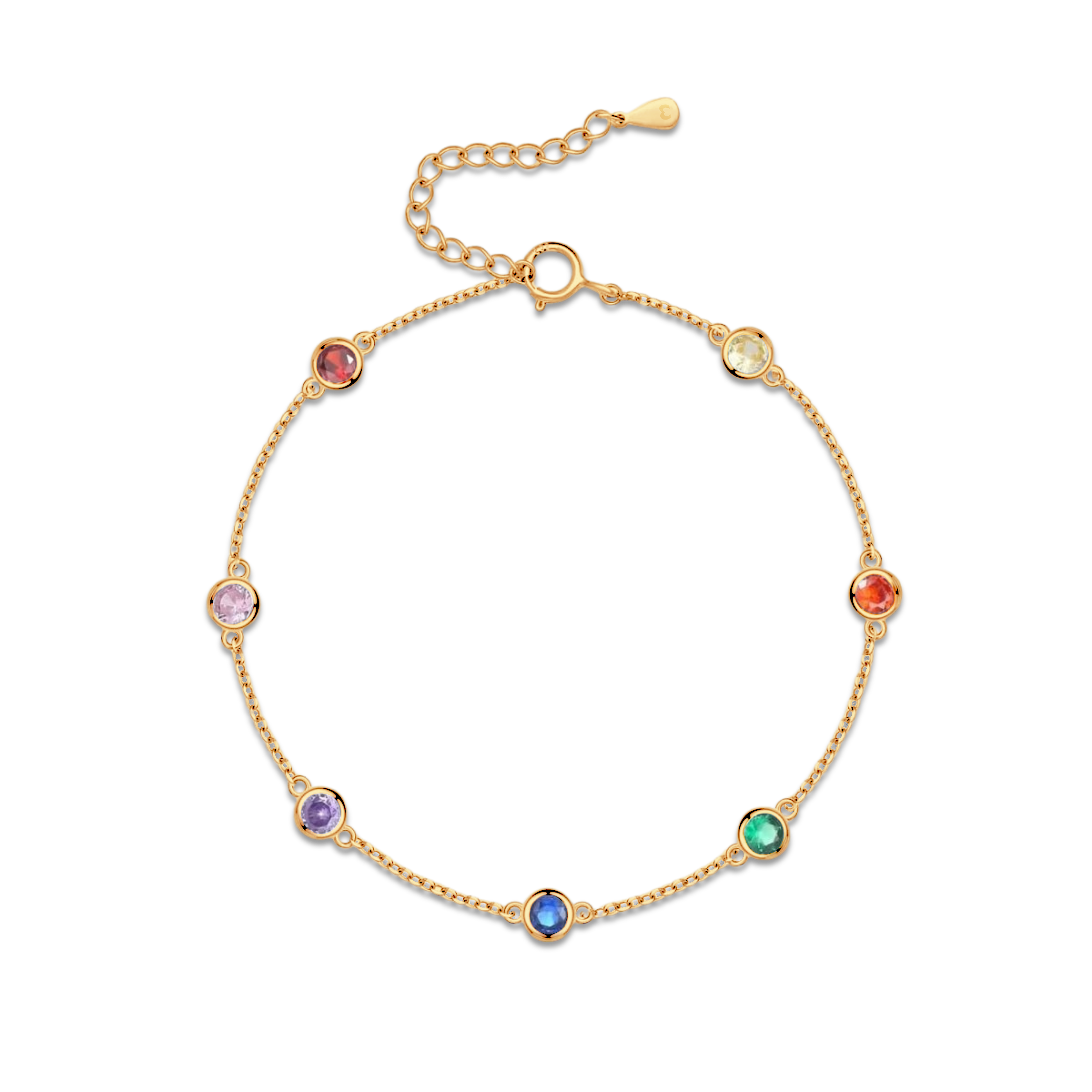 Bracelet de cheville Arc-en-ciel