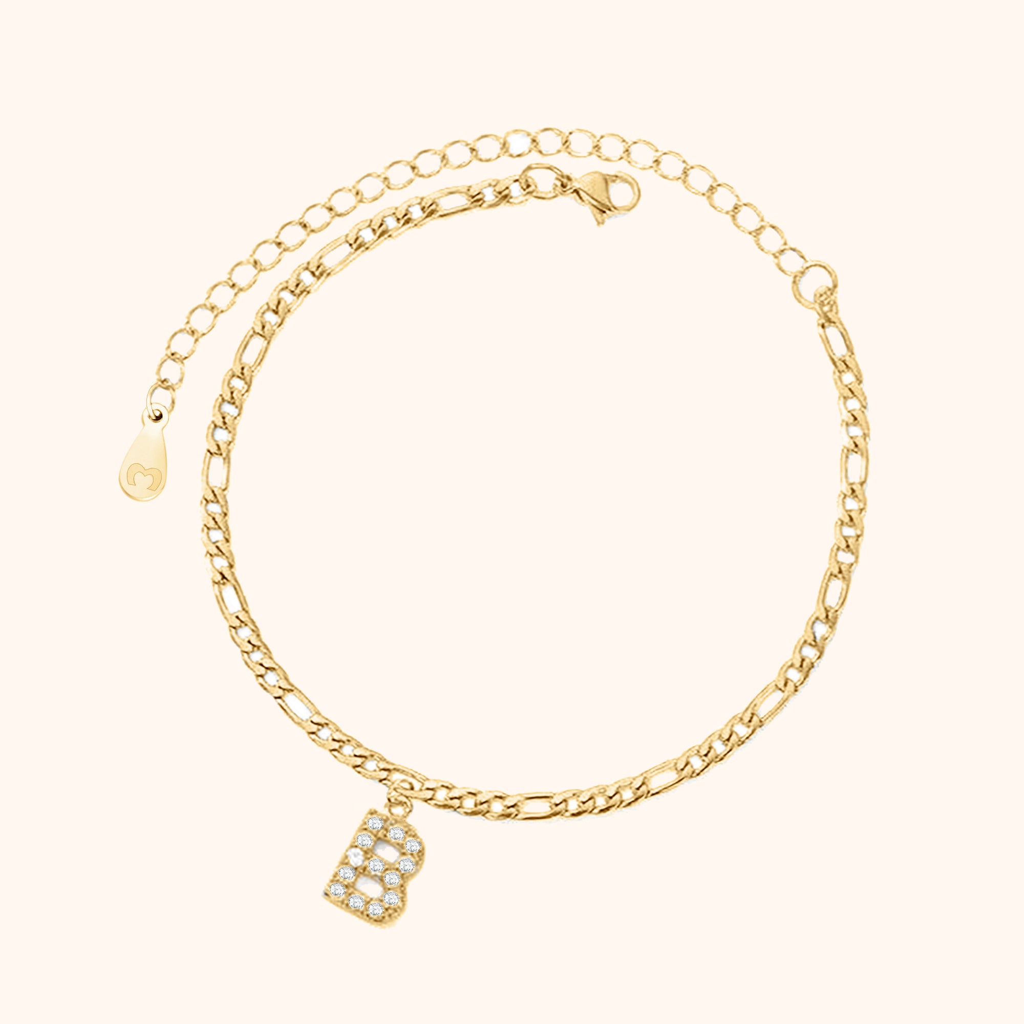Bracelet de cheville Initiales - LaMaisonDesBijoux
