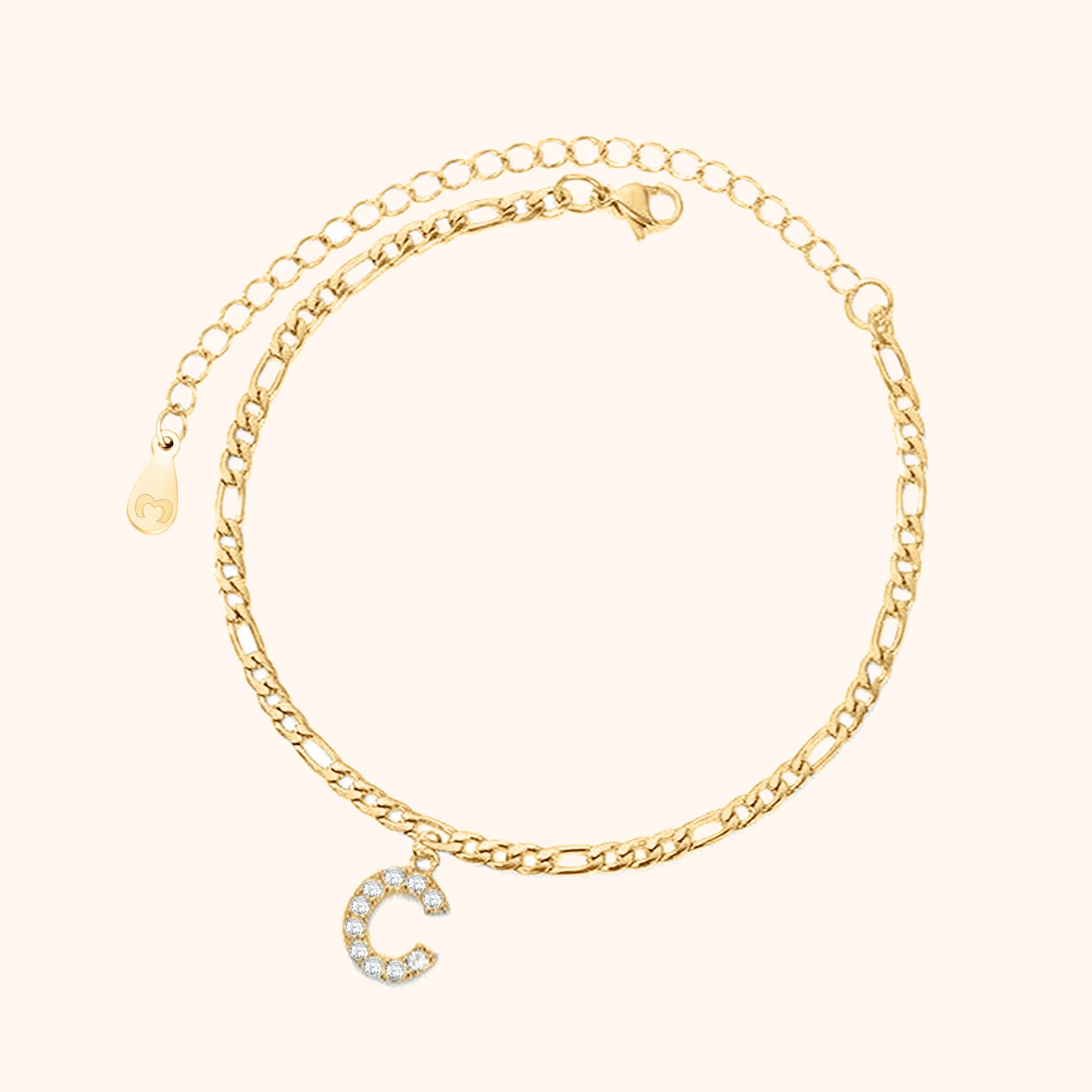 Bracelet de cheville Initiales - LaMaisonDesBijoux