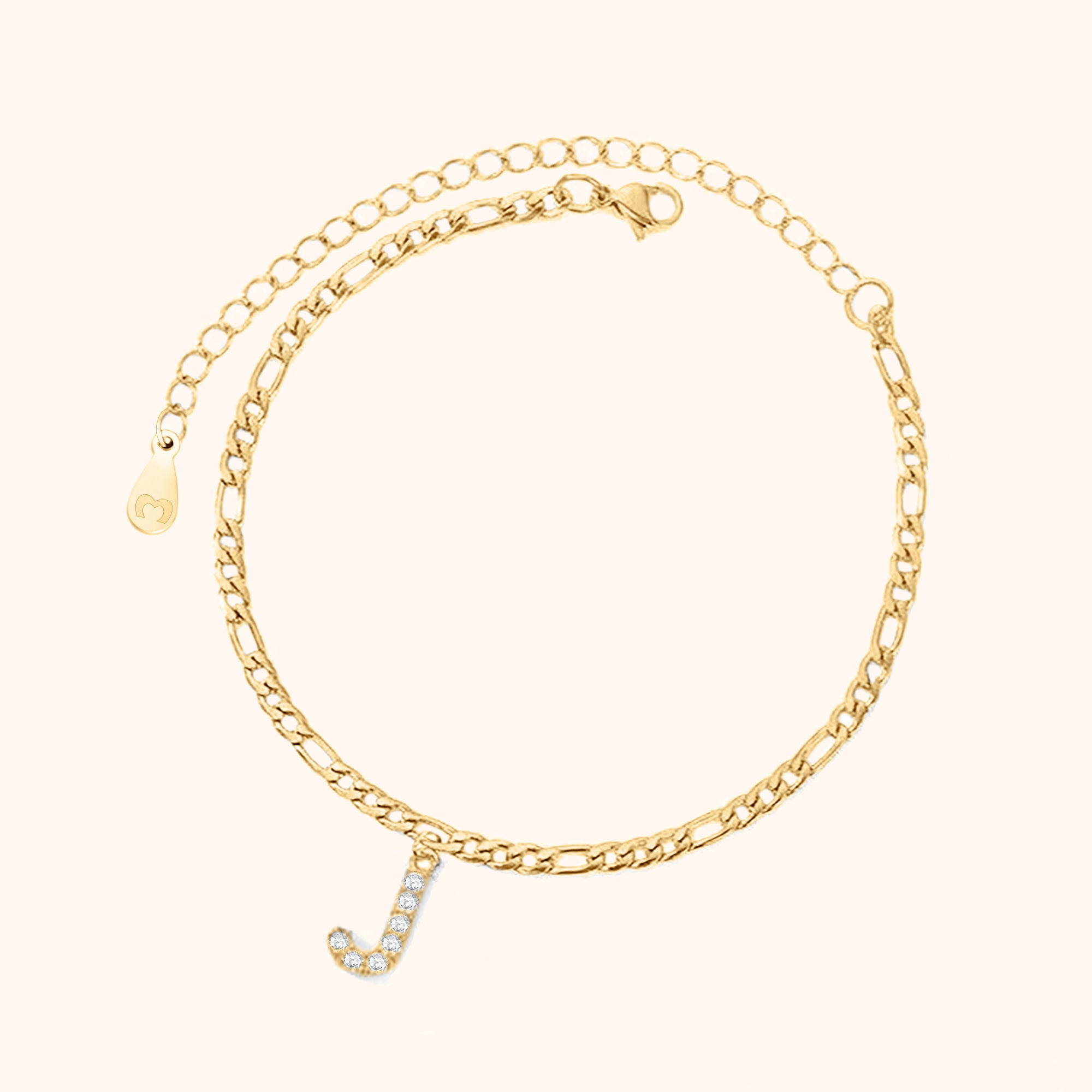 Bracelet de cheville Initiales - LaMaisonDesBijoux