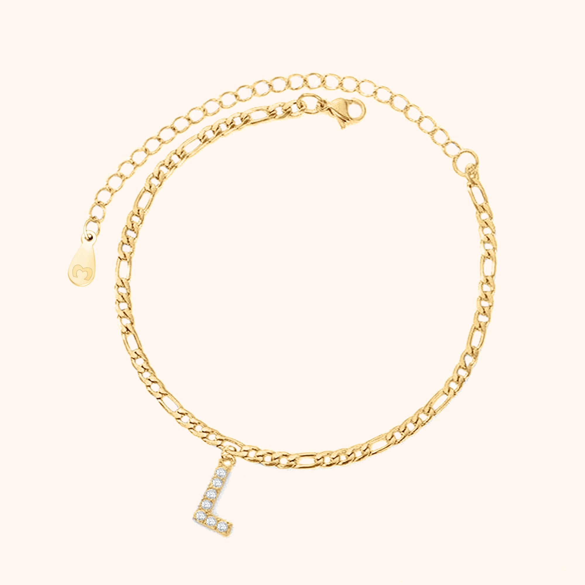 Bracelet de cheville Initiales - LaMaisonDesBijoux