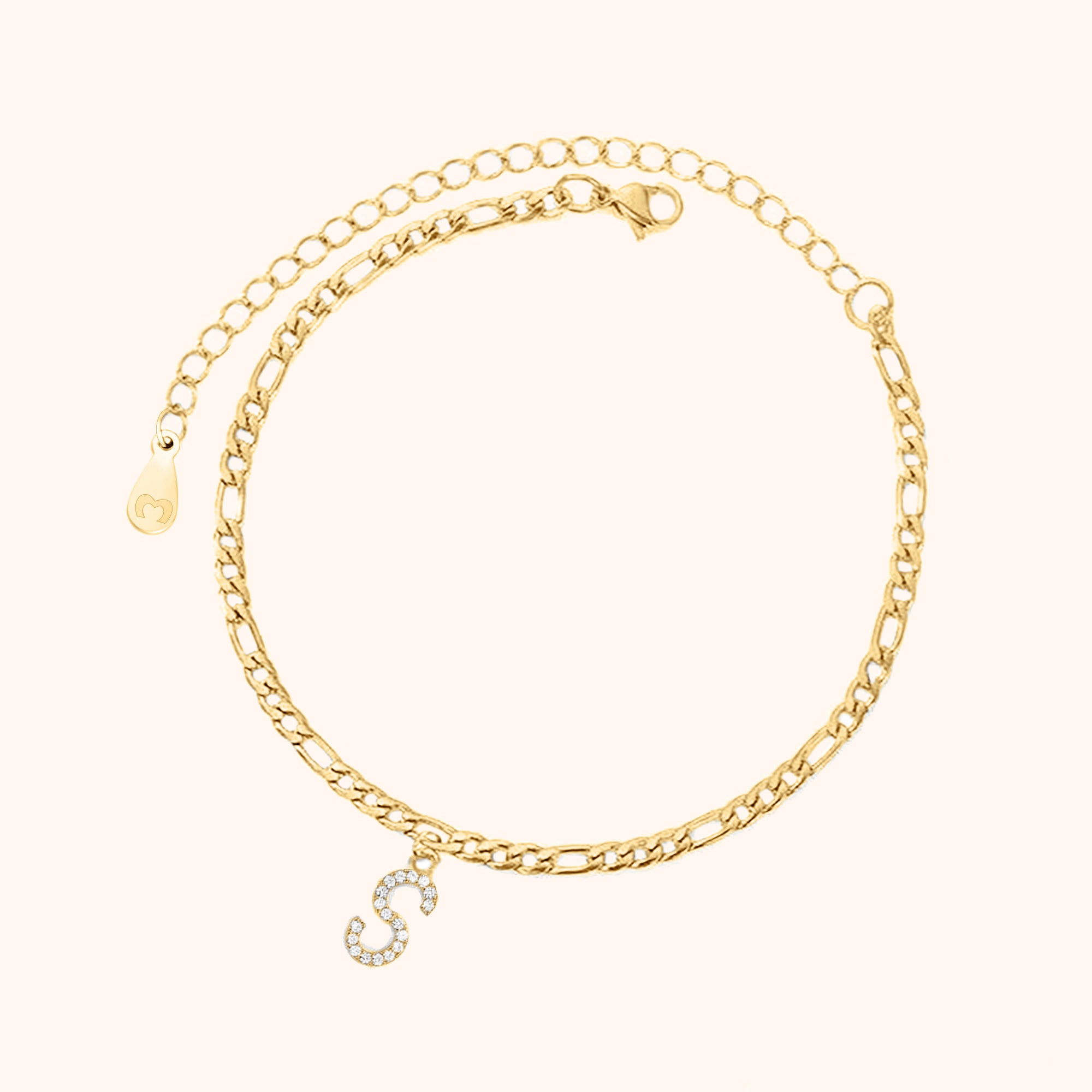 Bracelet de cheville Initiales - LaMaisonDesBijoux