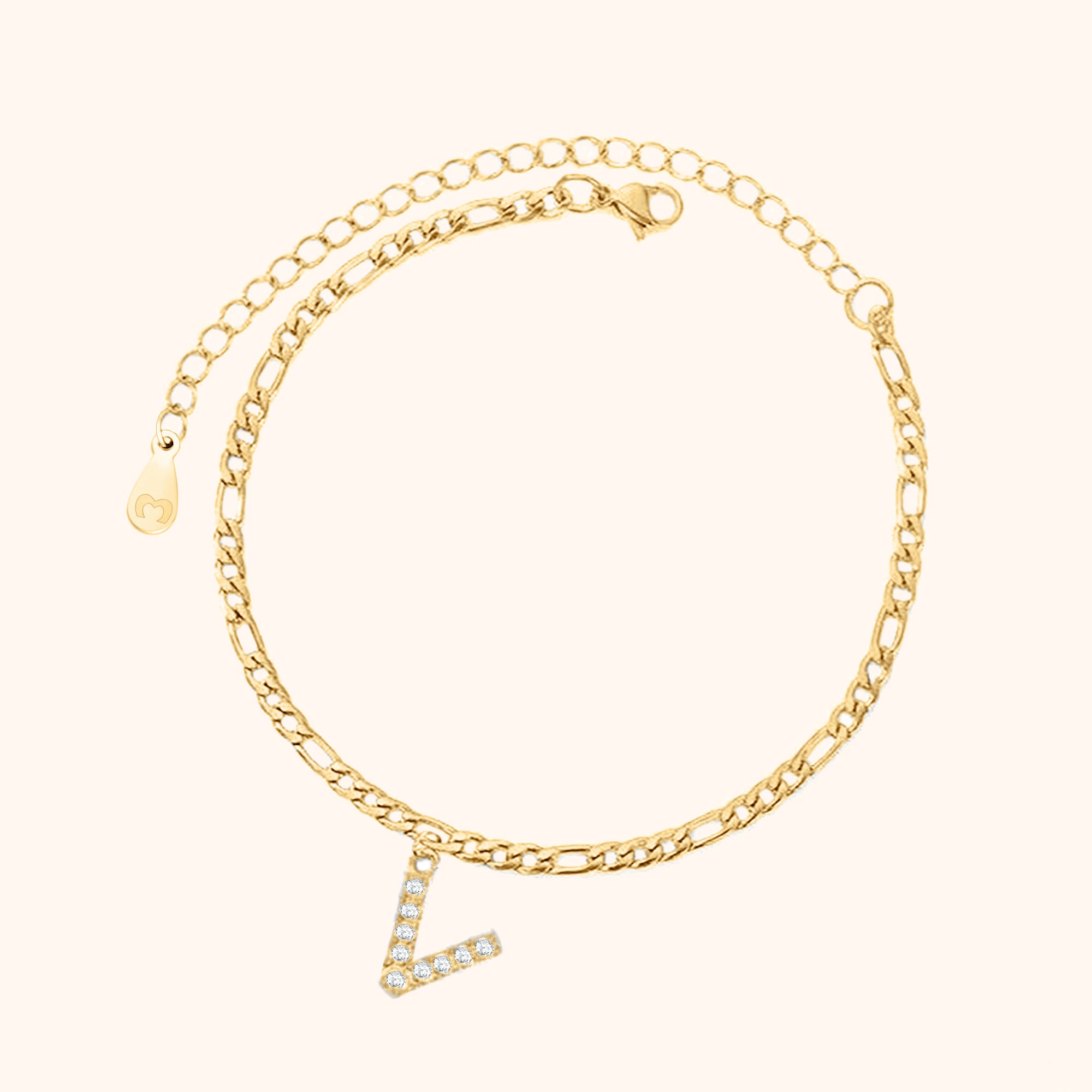 Bracelet de cheville Initiales - LaMaisonDesBijoux