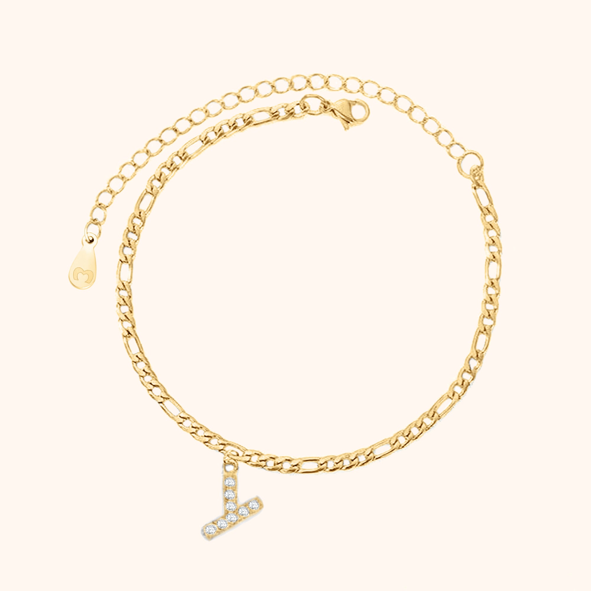 Bracelet de cheville Initiales - LaMaisonDesBijoux