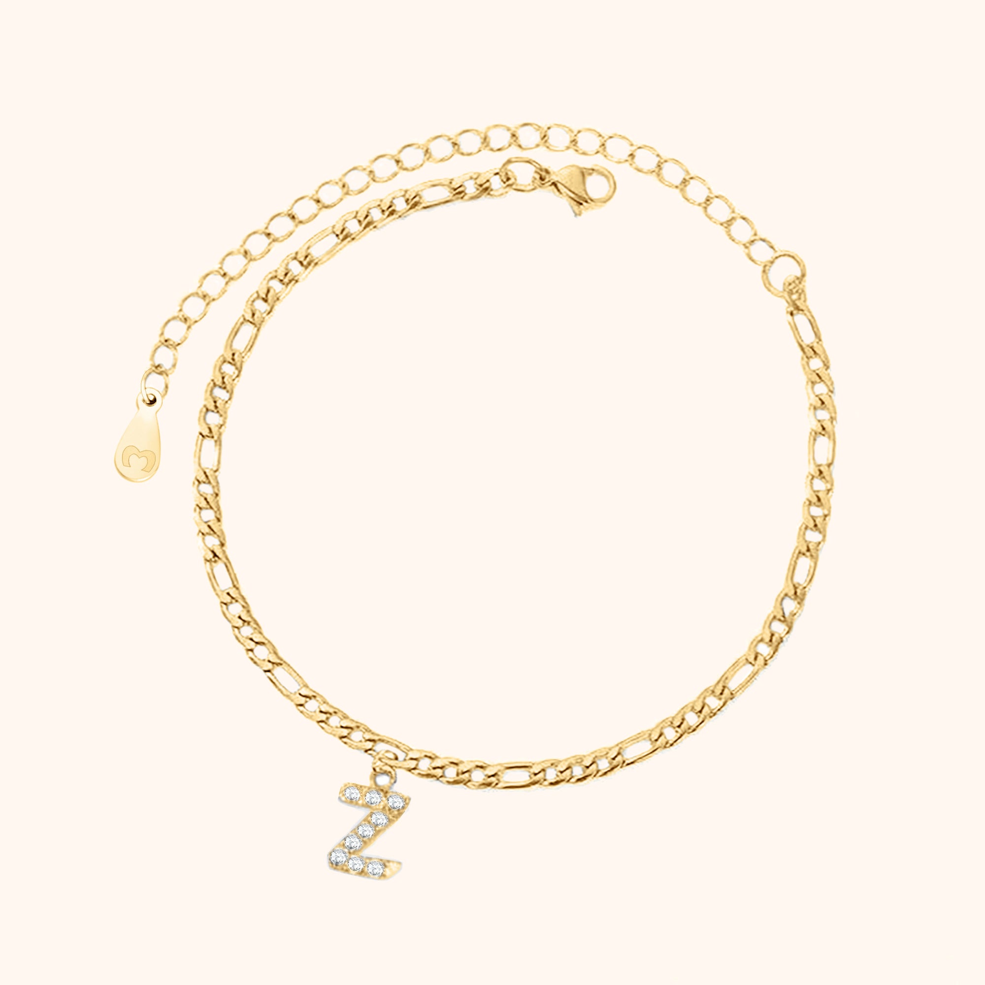 Bracelet de cheville Initiales - LaMaisonDesBijoux