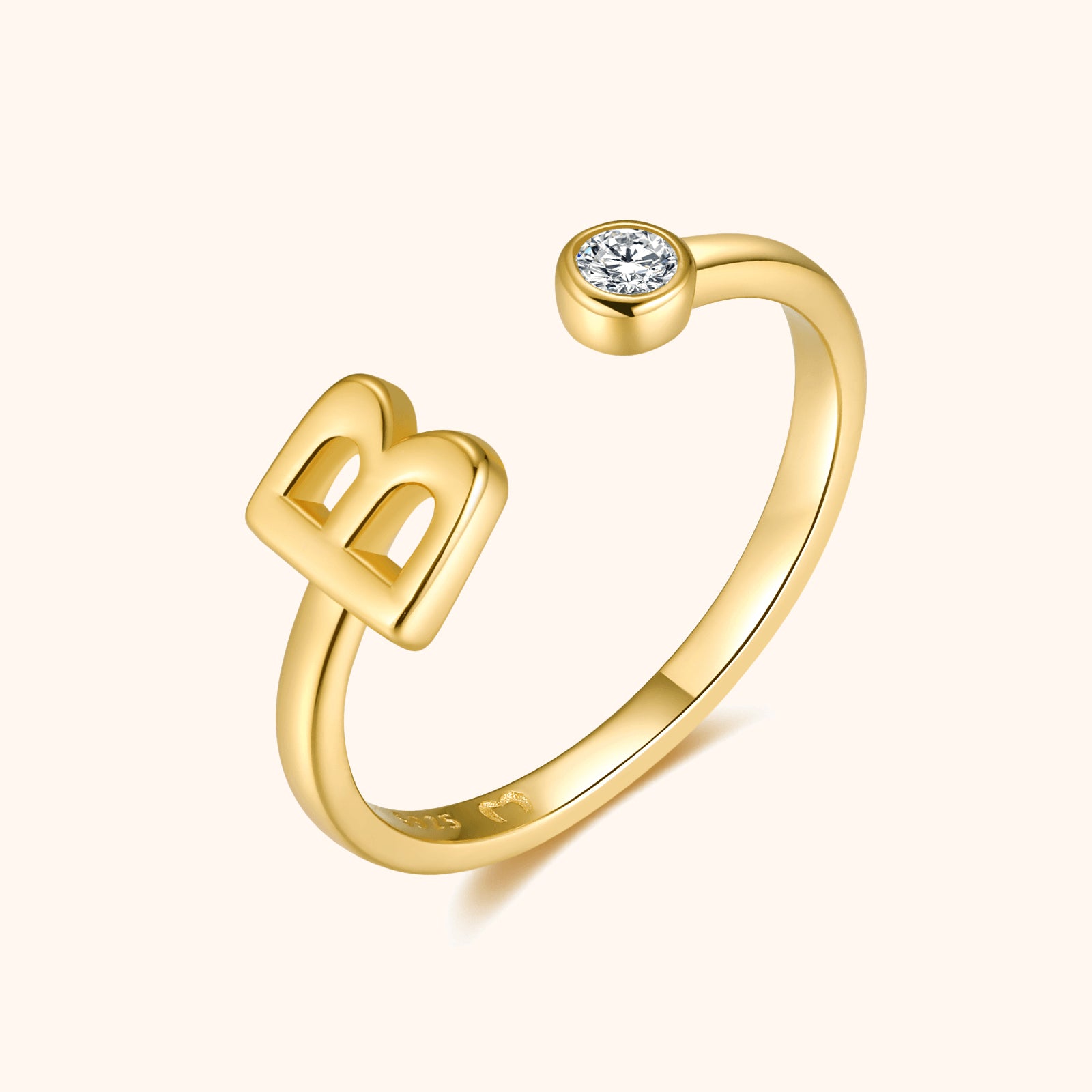 Bague Top Lettre - LaMaisonDesBijoux