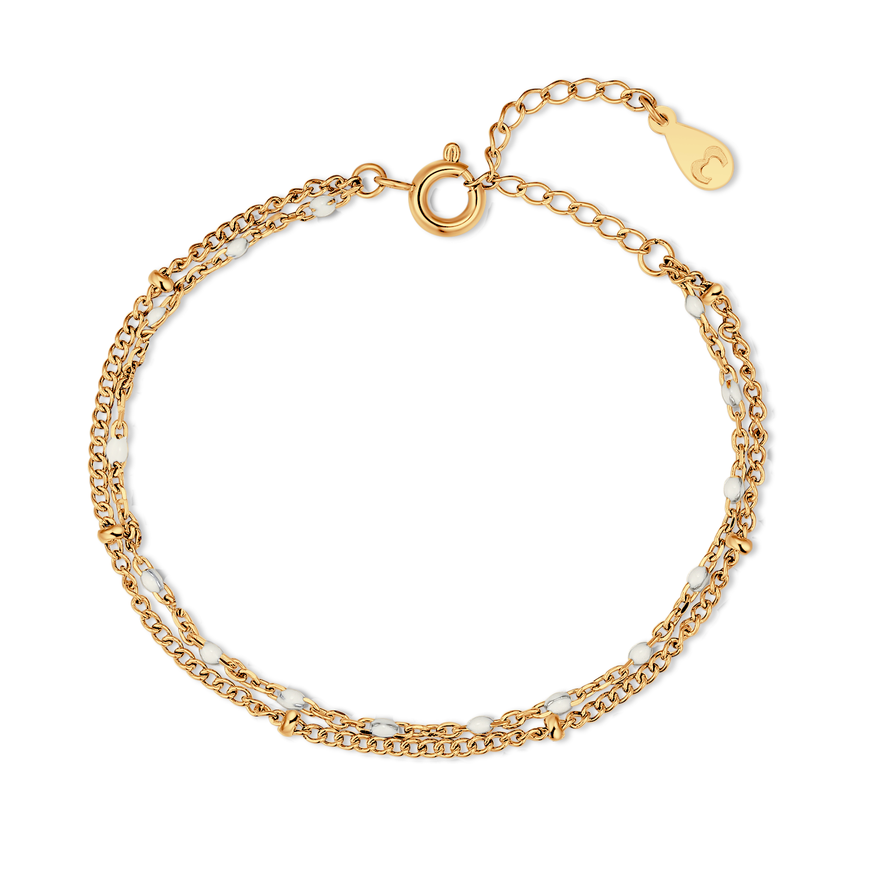 Bracelet Boules Blanches