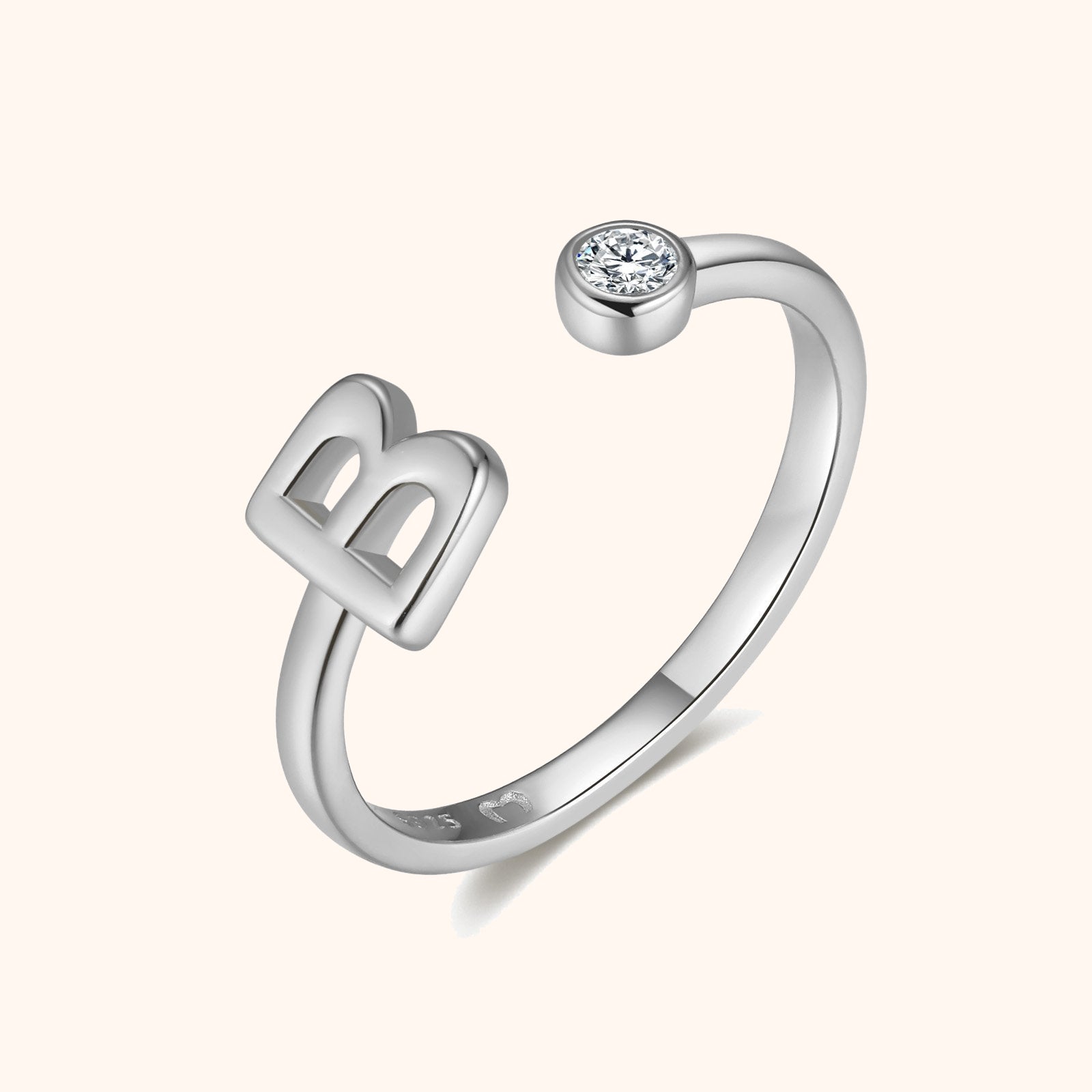 Bague Top Lettre - LaMaisonDesBijoux