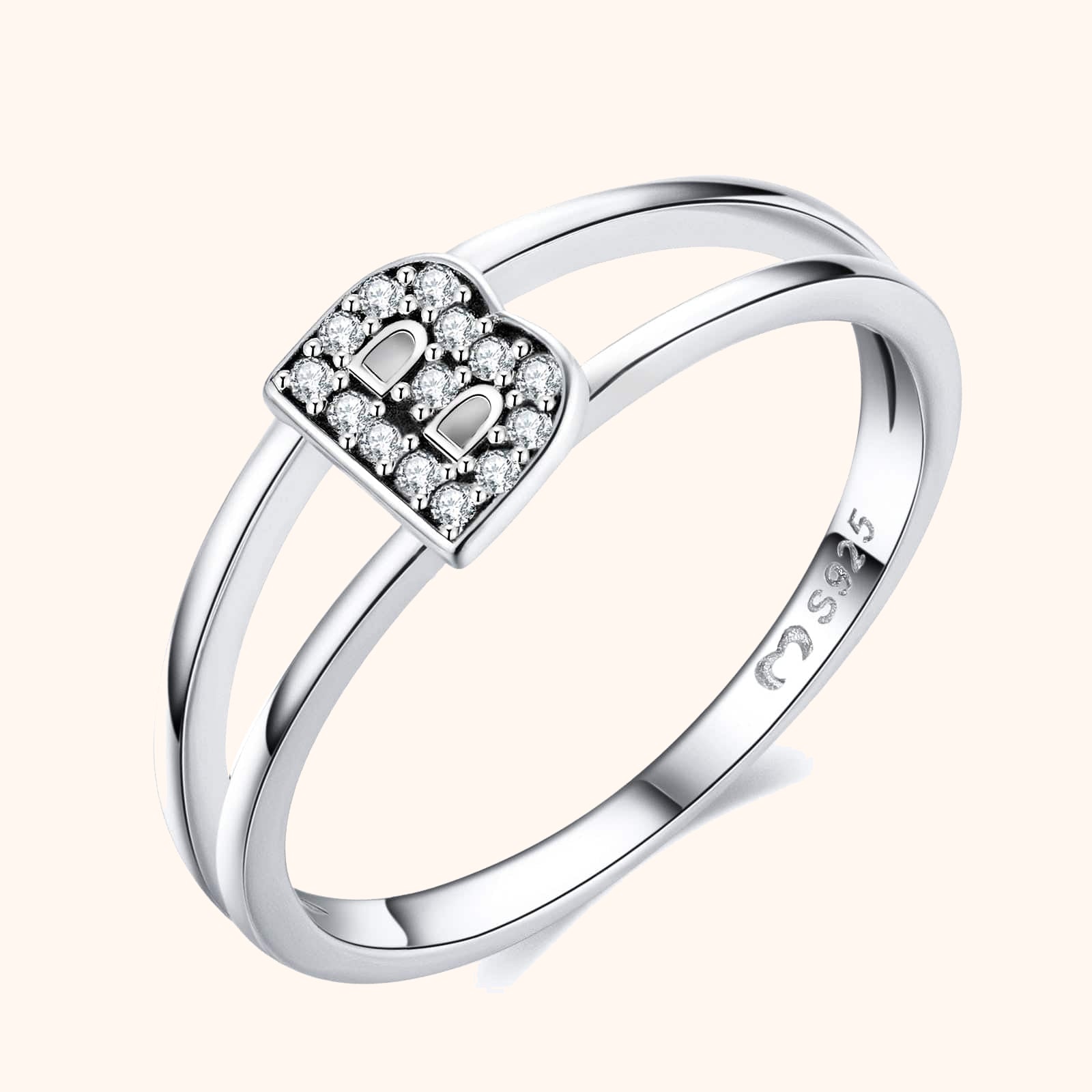 Bague Initiales Argentées - LaMaisonDesBijoux