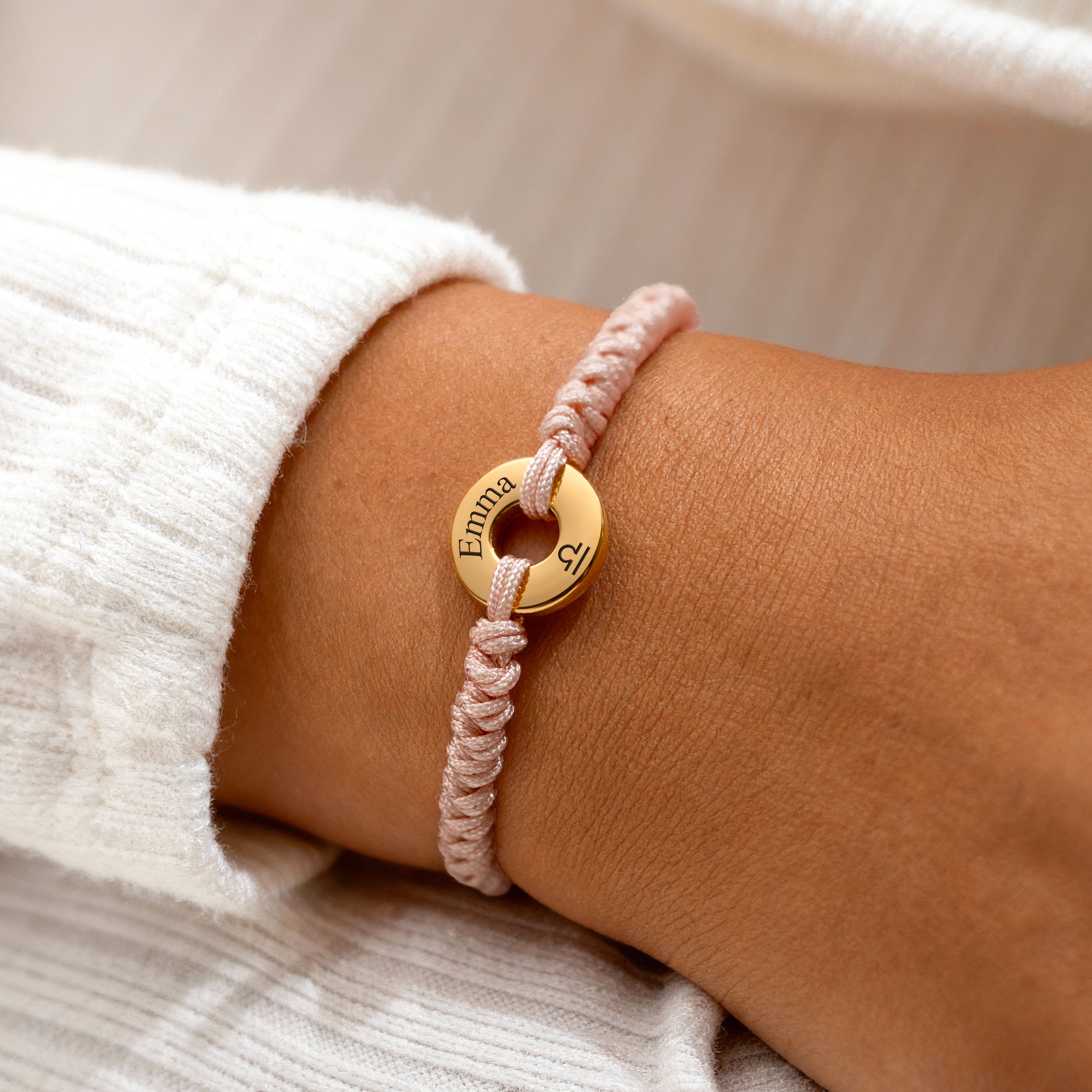 Bracelet Rose Clair - Personnalisé