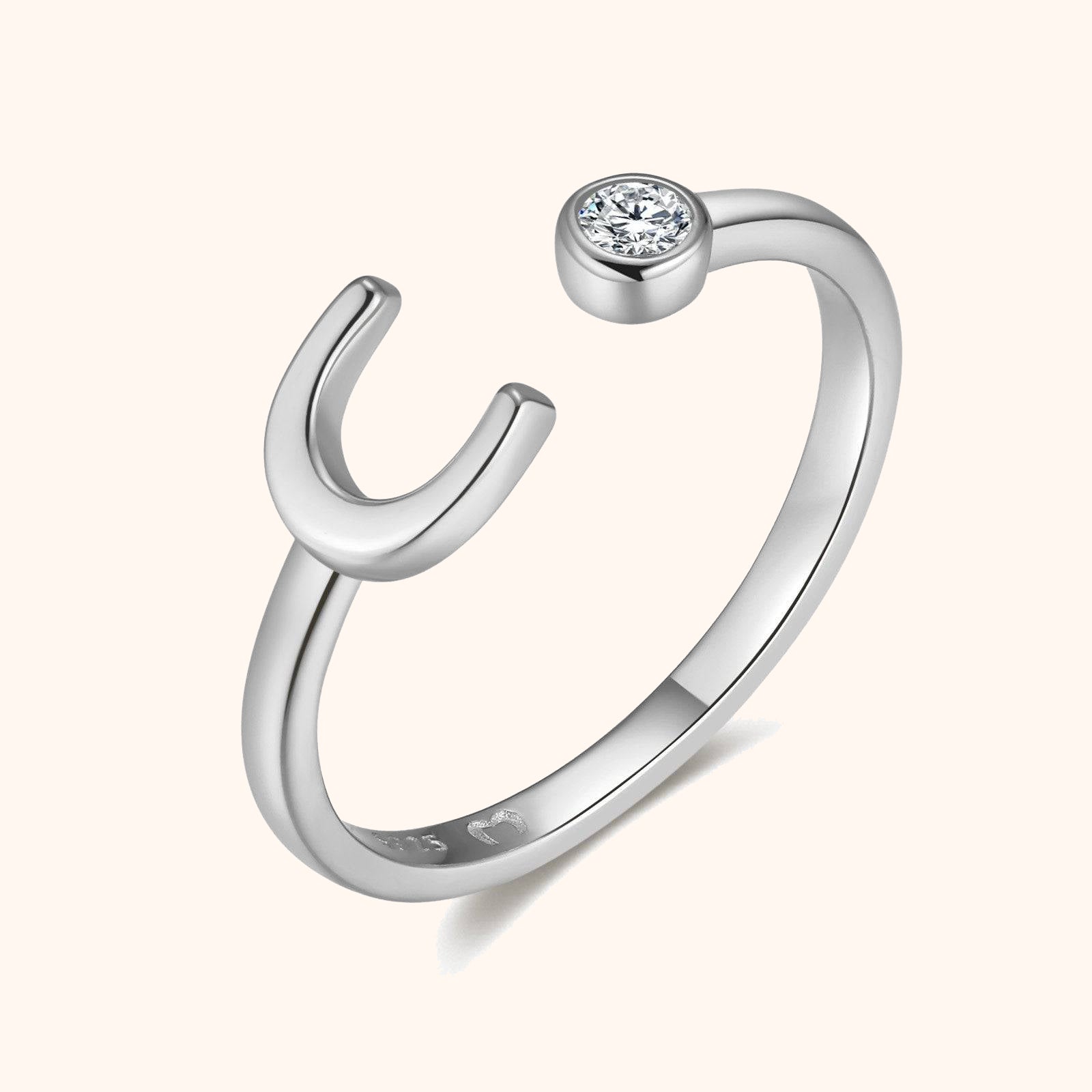 Bague Top Lettre - LaMaisonDesBijoux