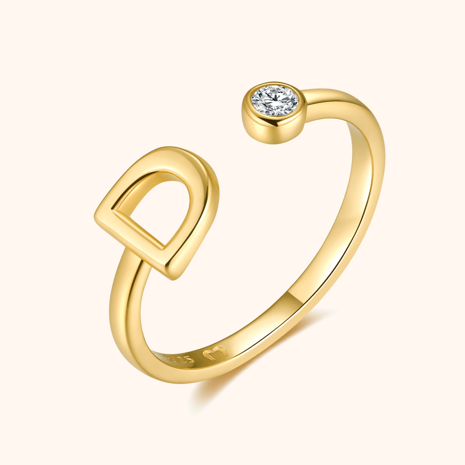 Bague Top Lettre - LaMaisonDesBijoux