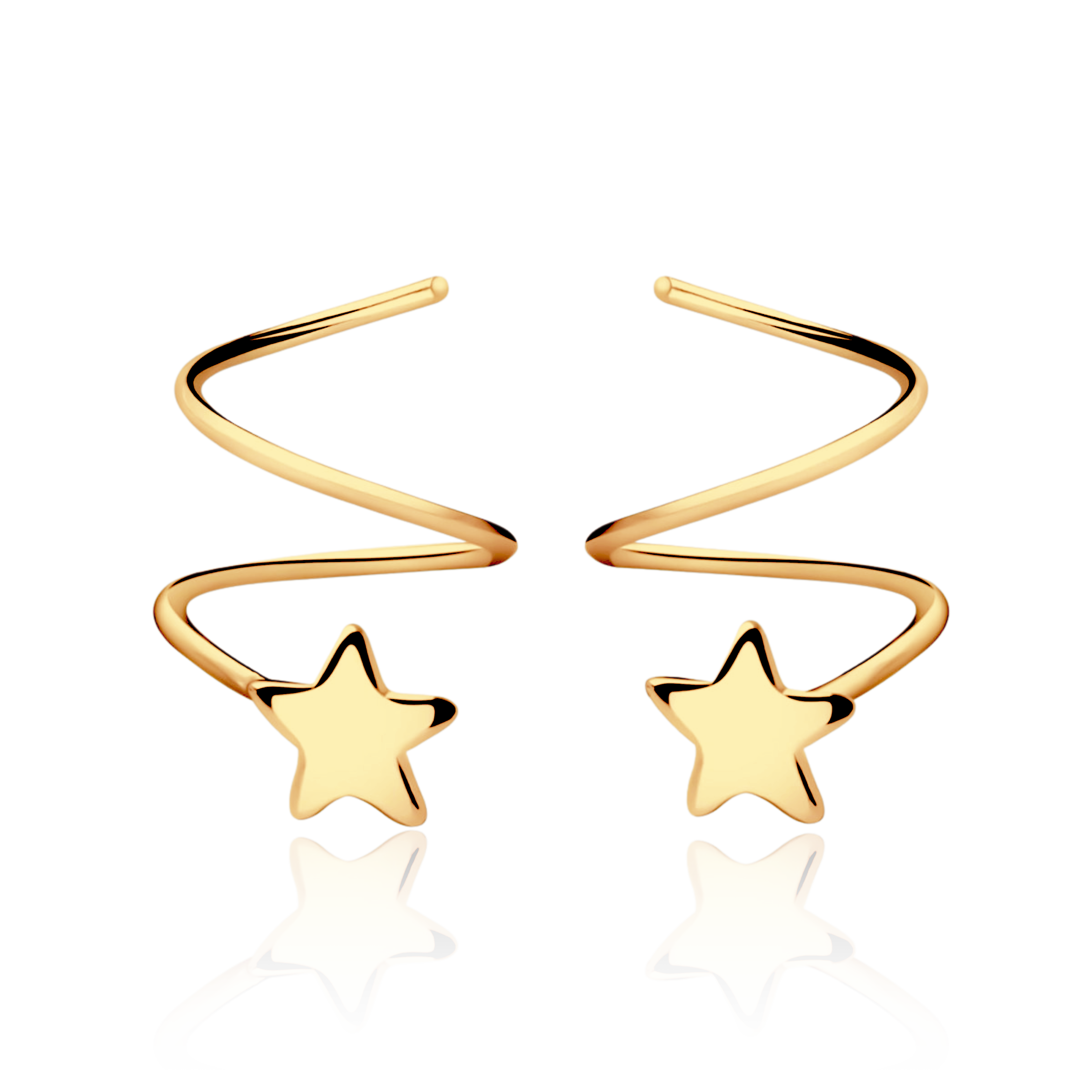 Boucles d'oreilles Étoile Spirale