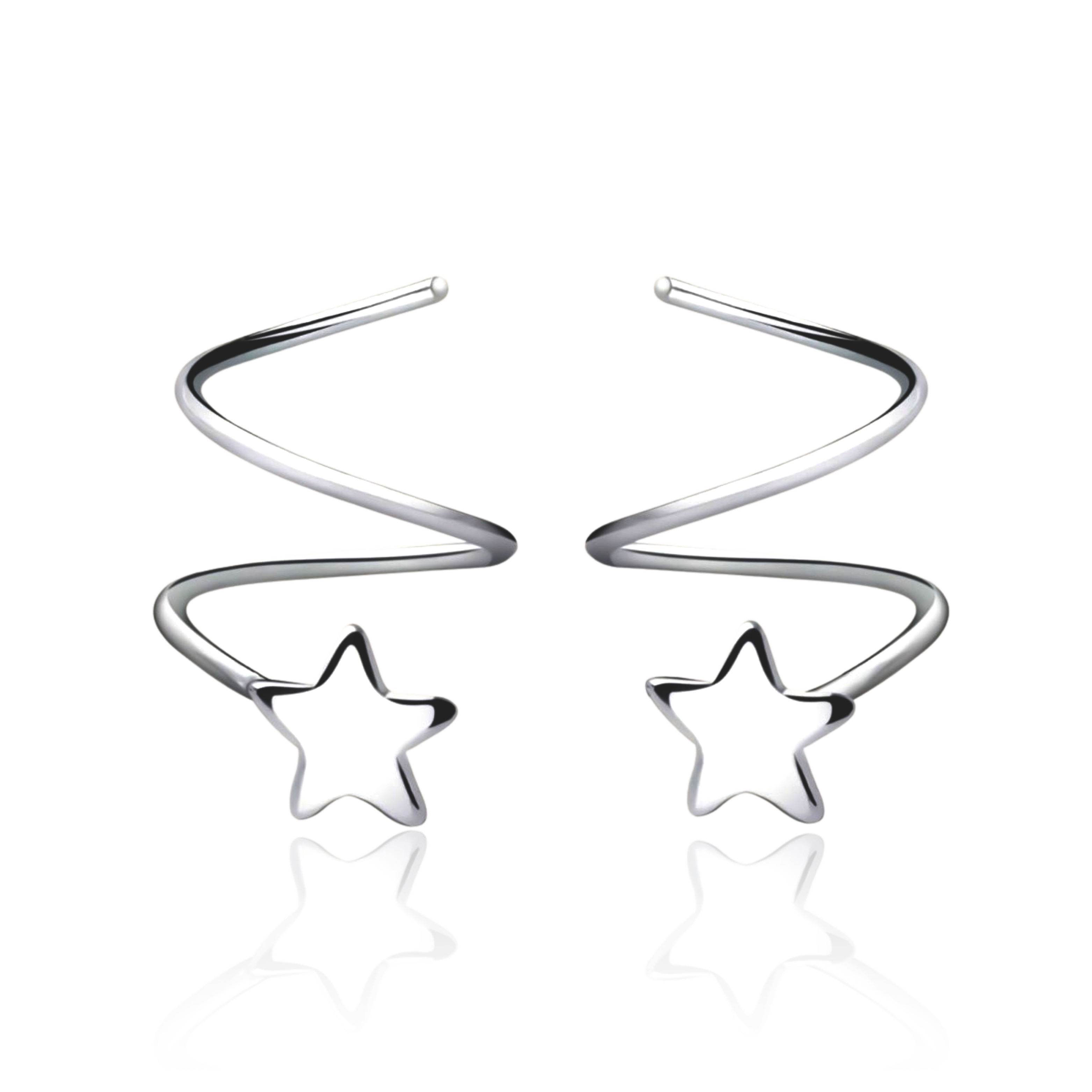 Boucles d'oreilles Étoile Spirale
