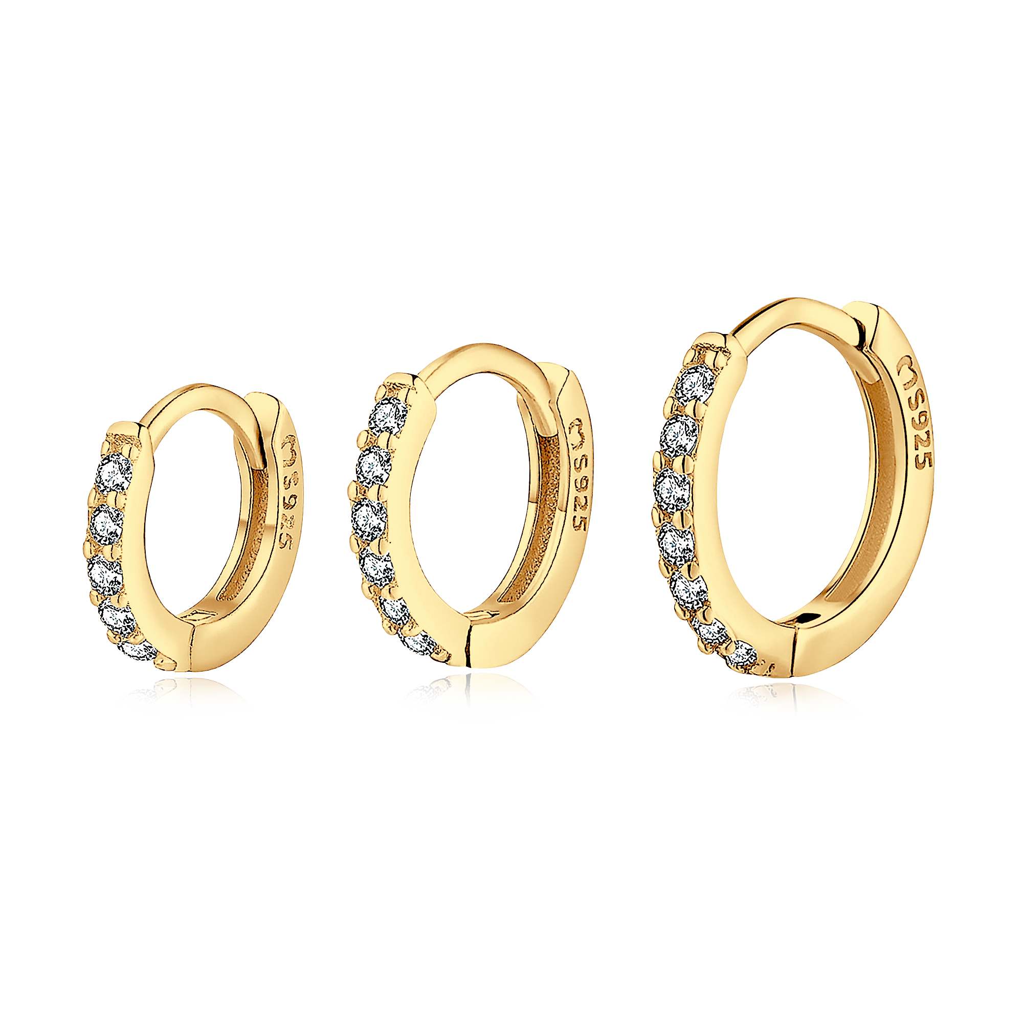 Boucles d'oreilles Triple Anneaux - LaMaisonDesBijoux