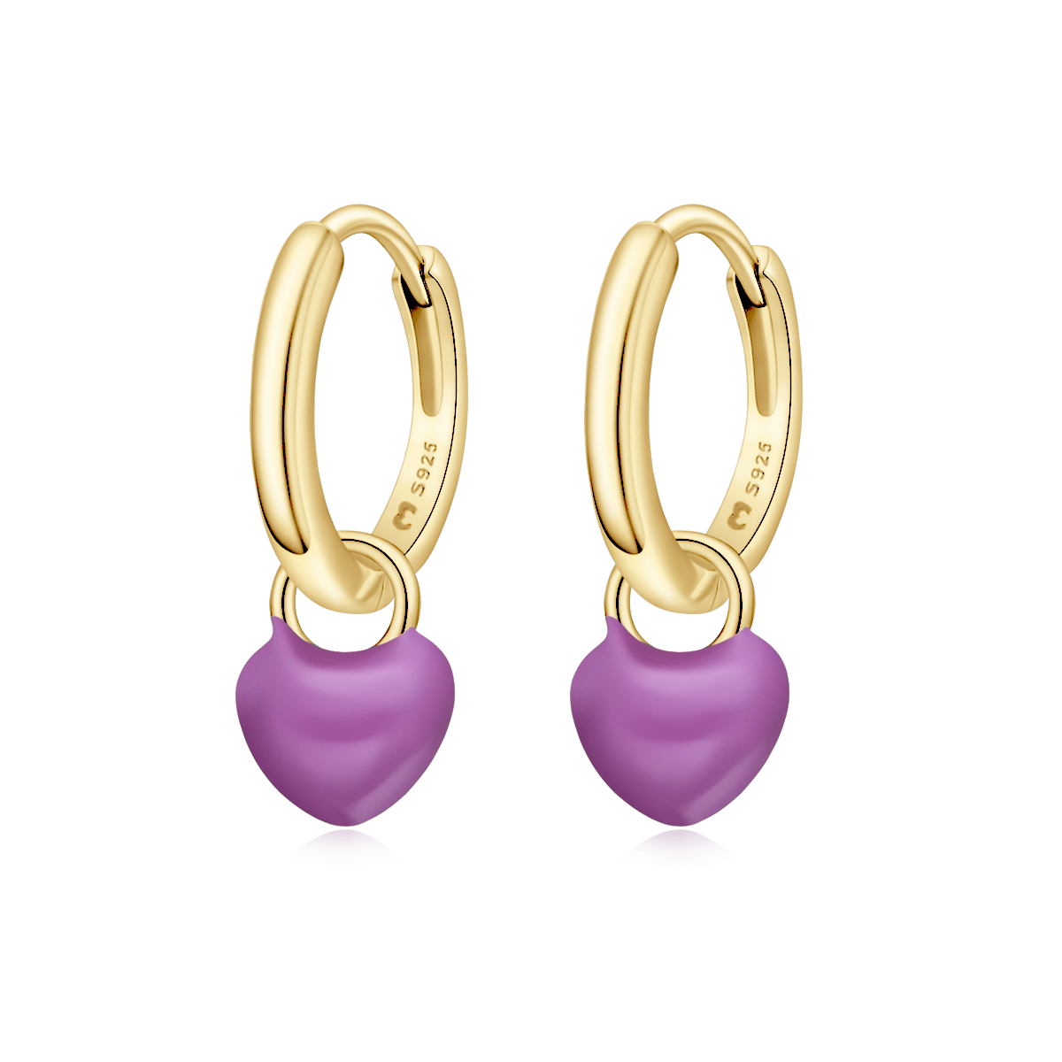 Boucles d'oreilles Anneaux Cœur - LaMaisonDesBijoux
