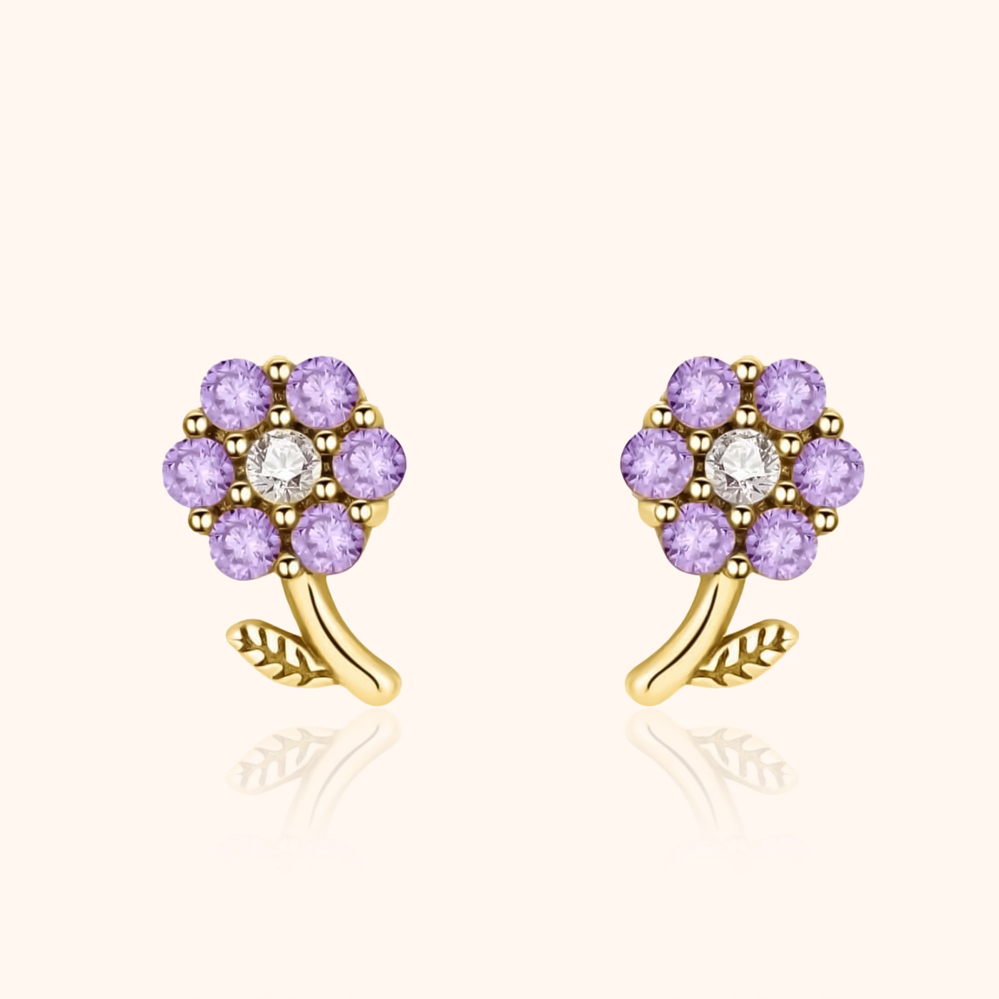 Boucles "Fleur Violette" - LaMaisonDesBijoux