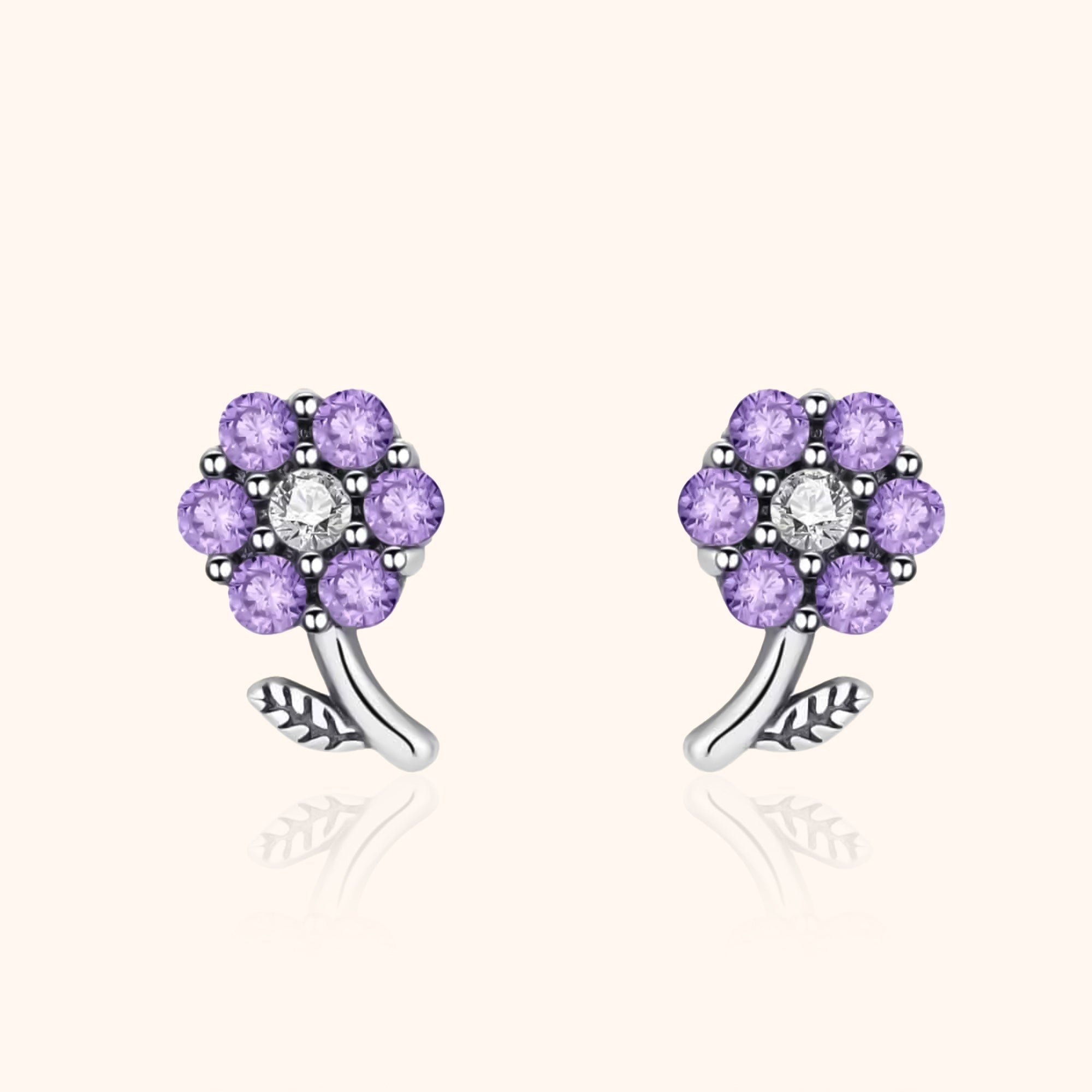 Boucles "Fleur Violette" - LaMaisonDesBijoux