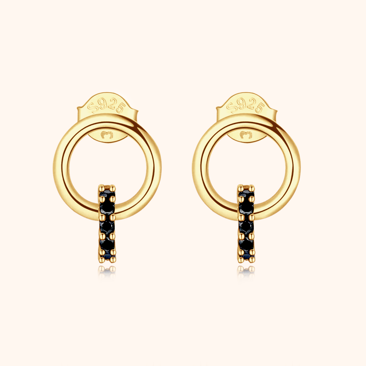 Boucles Anneaux Noirs - LaMaisonDesBijoux