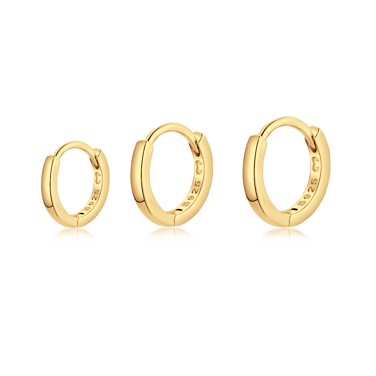 Boucles d'oreilles Trio Anneaux - LaMaisonDesBijoux