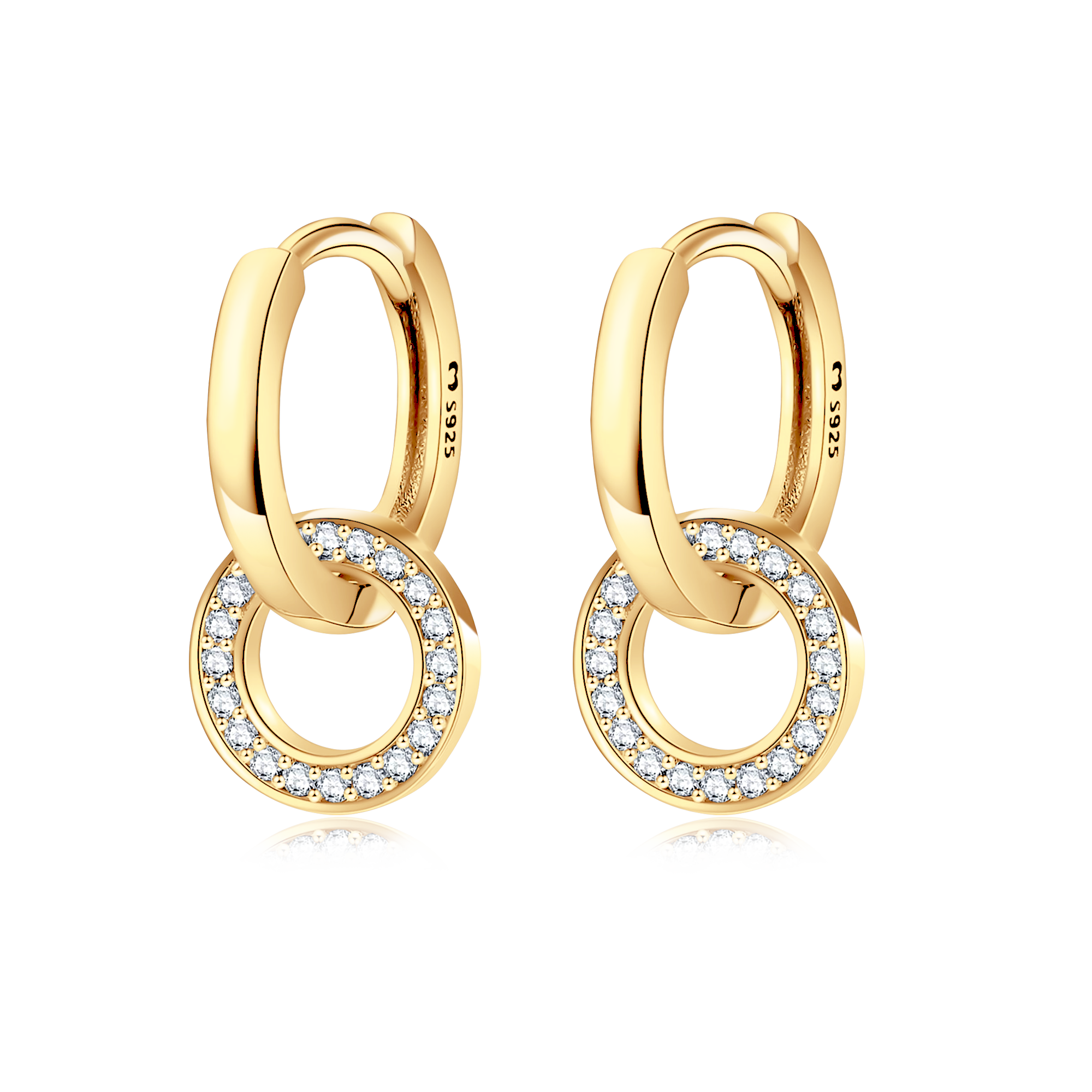 Boucles d'oreilles Anneaux Liés - LaMaisonDesBijoux