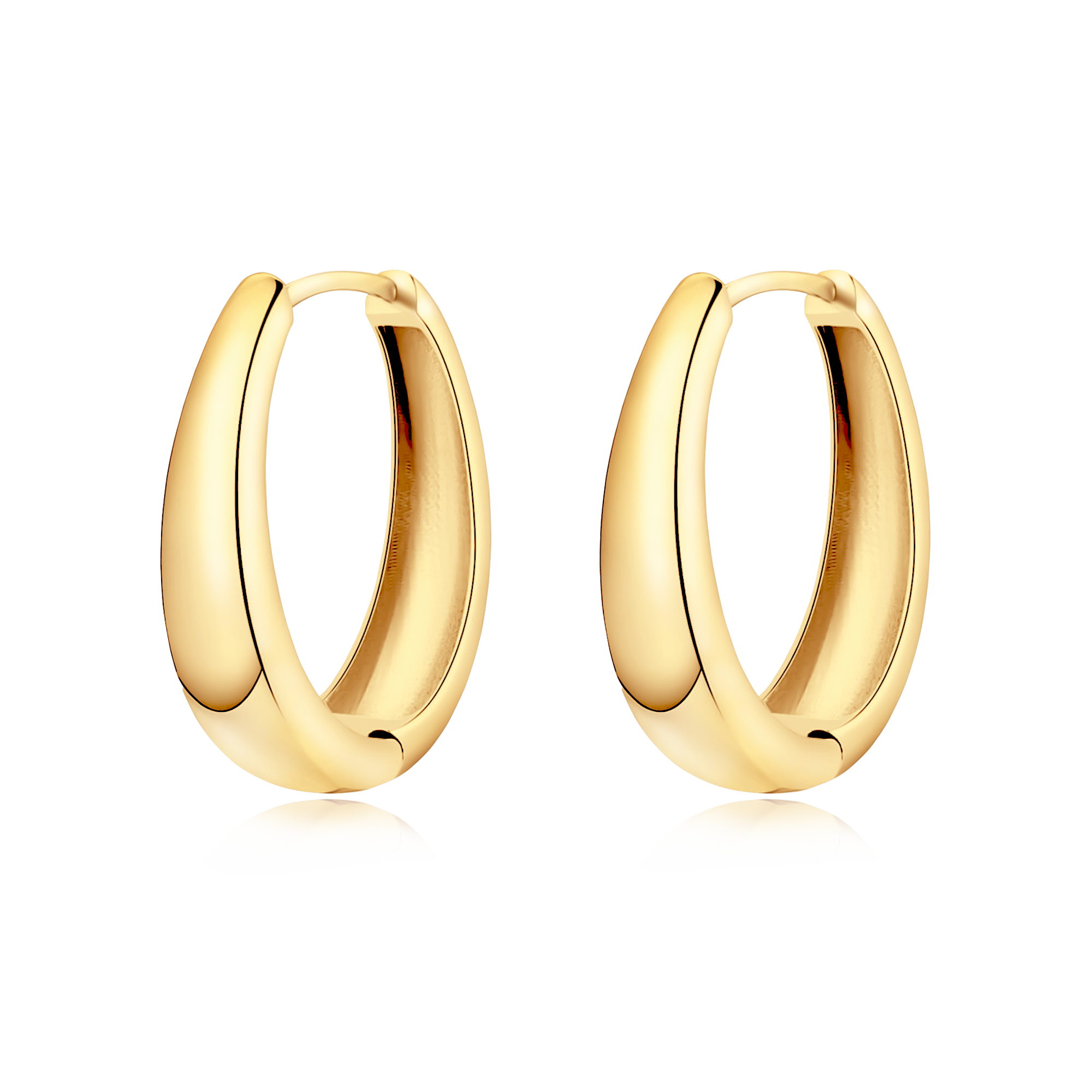Boucles d'oreilles Anneaux Ovales