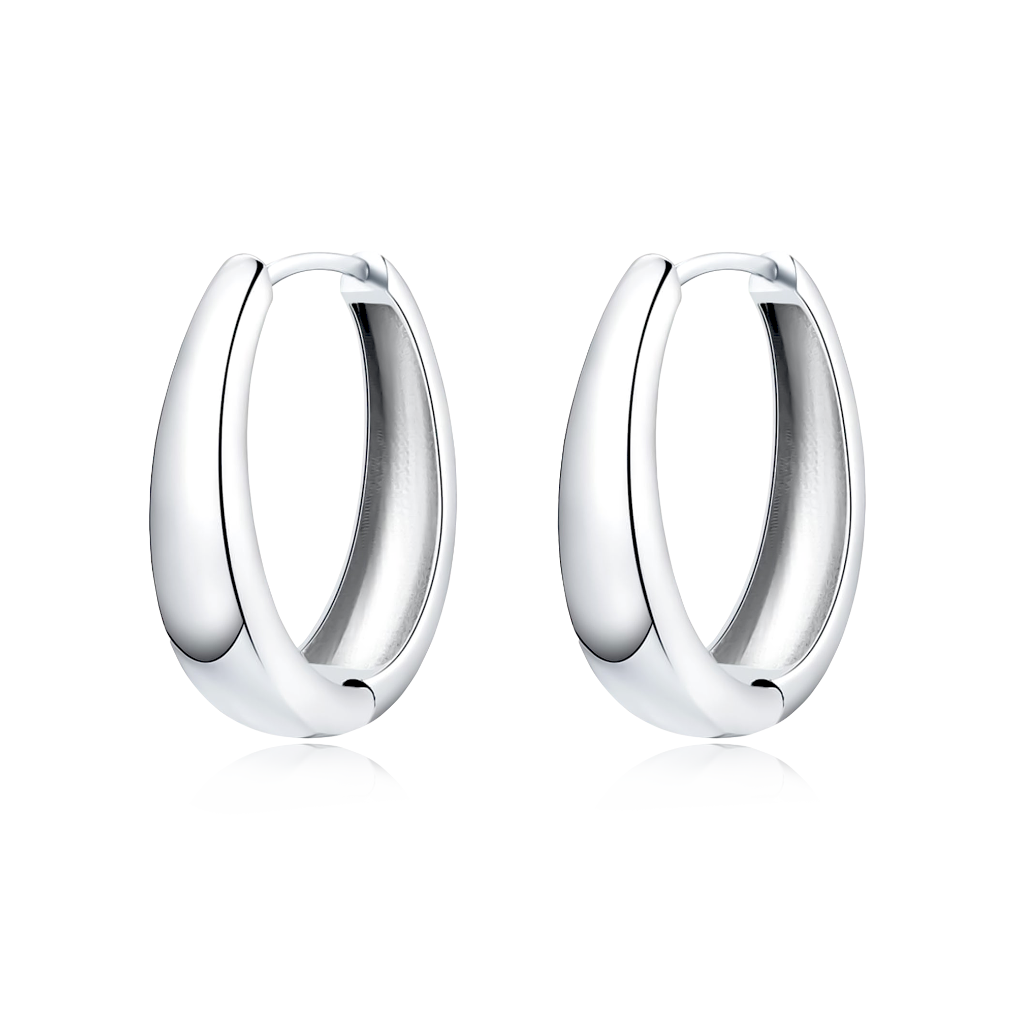Boucles d'oreilles Anneaux Ovales