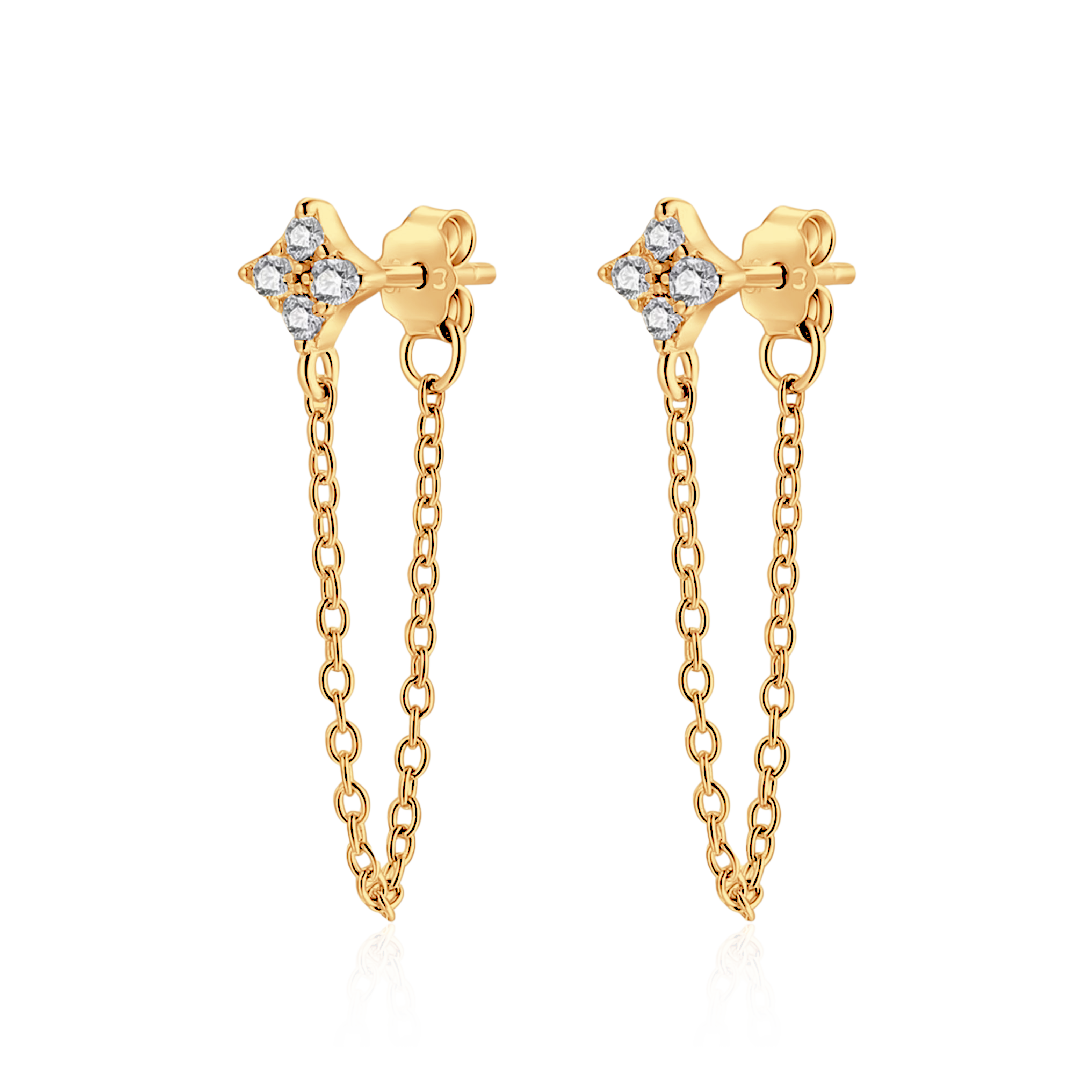 Boucles d'oreilles Chaîne Gemme - LaMaisonDesBijoux