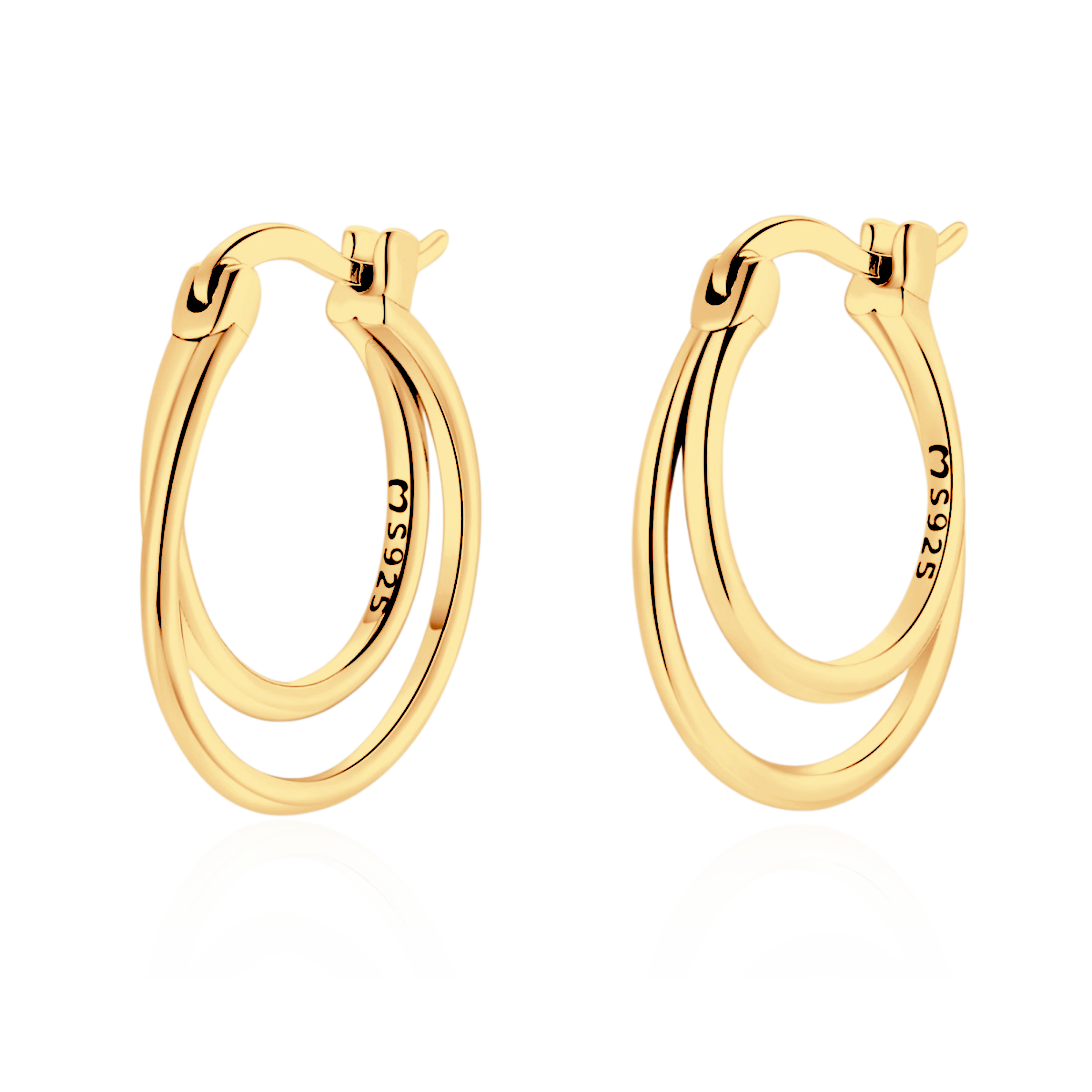 Boucles d'oreilles Double Anneau - LaMaisonDesBijoux