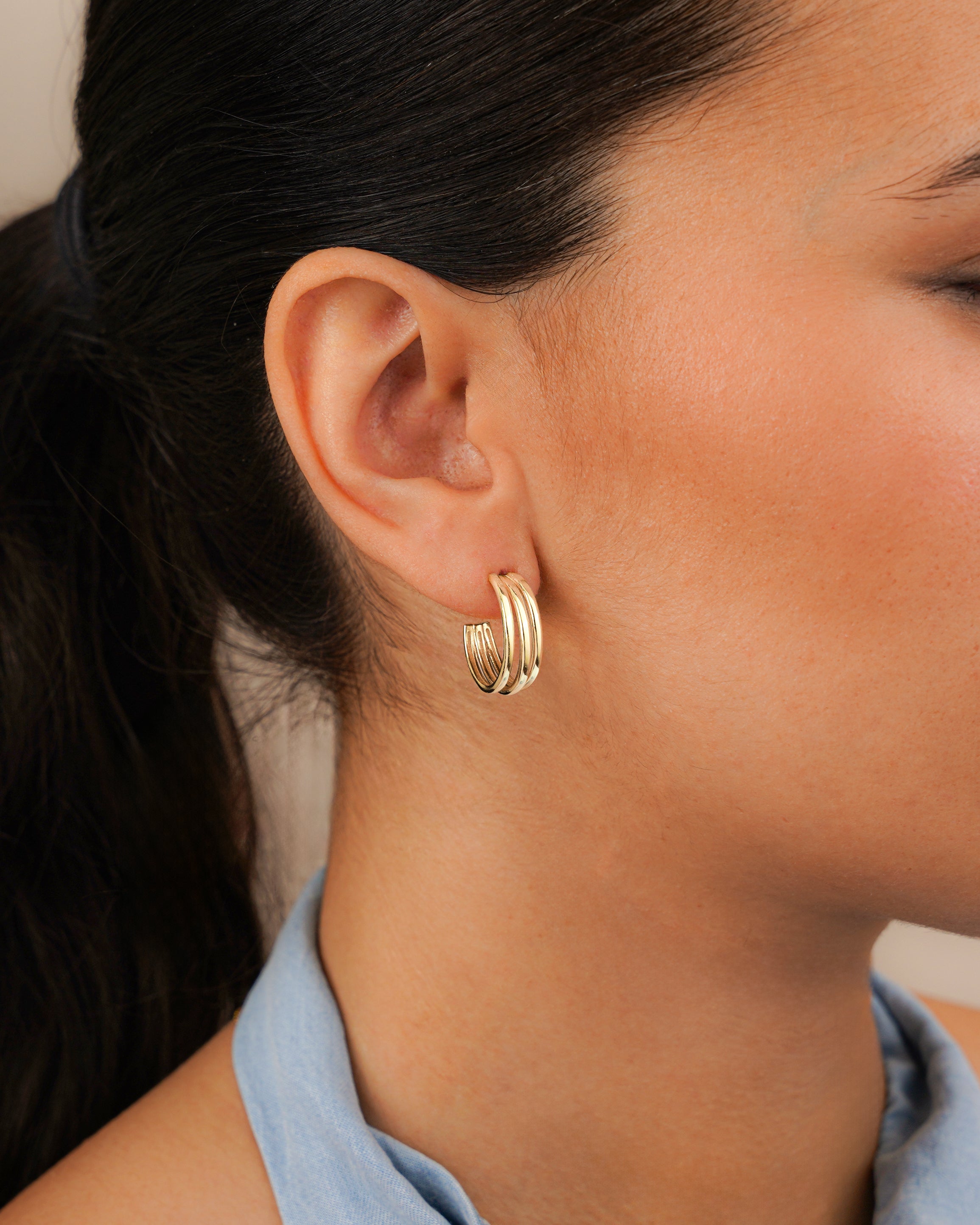 Boucles d'oreilles Demi-anneau Sahara - LaMaisonDesBijoux