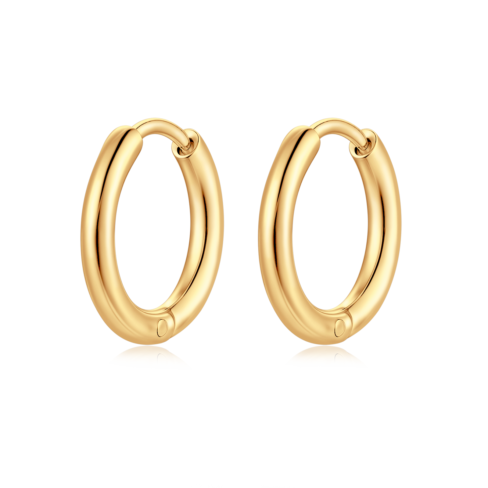 Boucles d'oreilles Rond Acier - LaMaisonDesBijoux