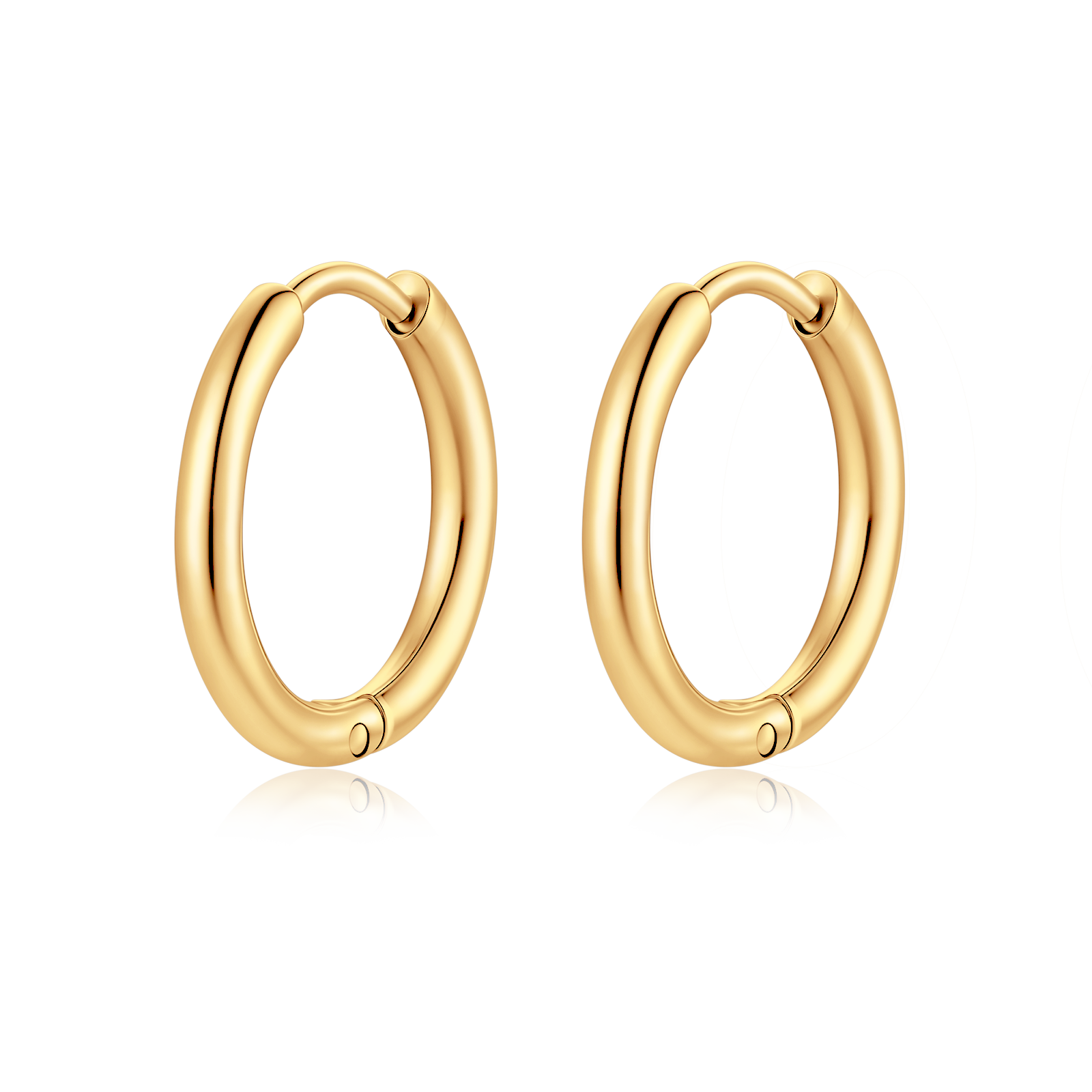 Boucles d'oreilles Rond Acier - LaMaisonDesBijoux