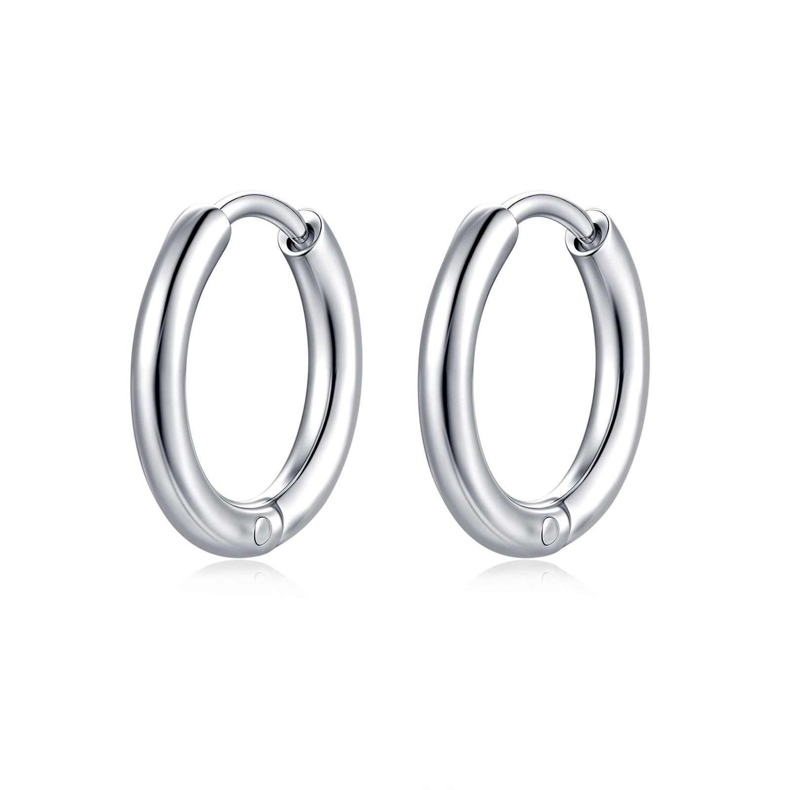 Boucles d'oreilles Rond Acier - LaMaisonDesBijoux