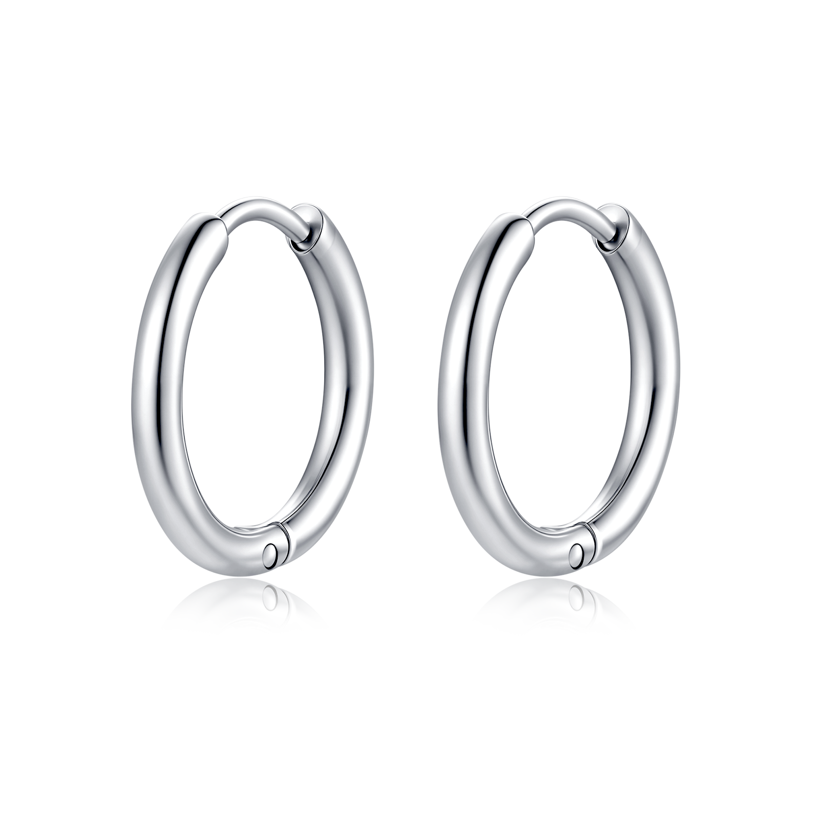 Boucles d'oreilles Rond Acier - LaMaisonDesBijoux