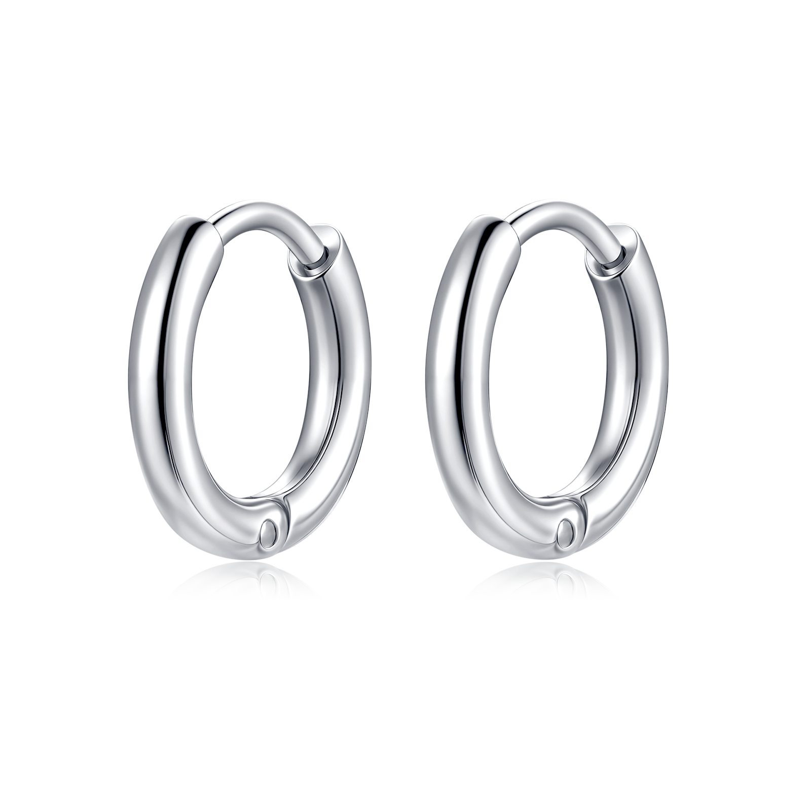 Boucles d'oreilles Rond Acier - LaMaisonDesBijoux