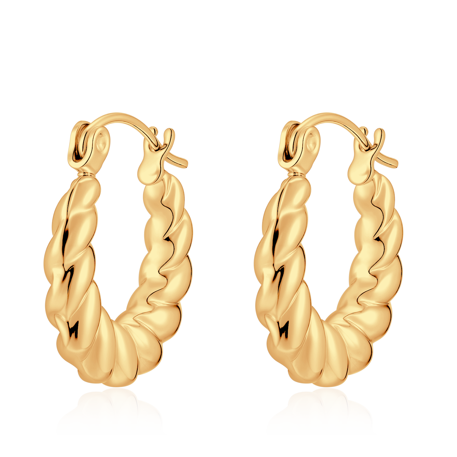 Boucles d'oreilles Anneaux Tordu