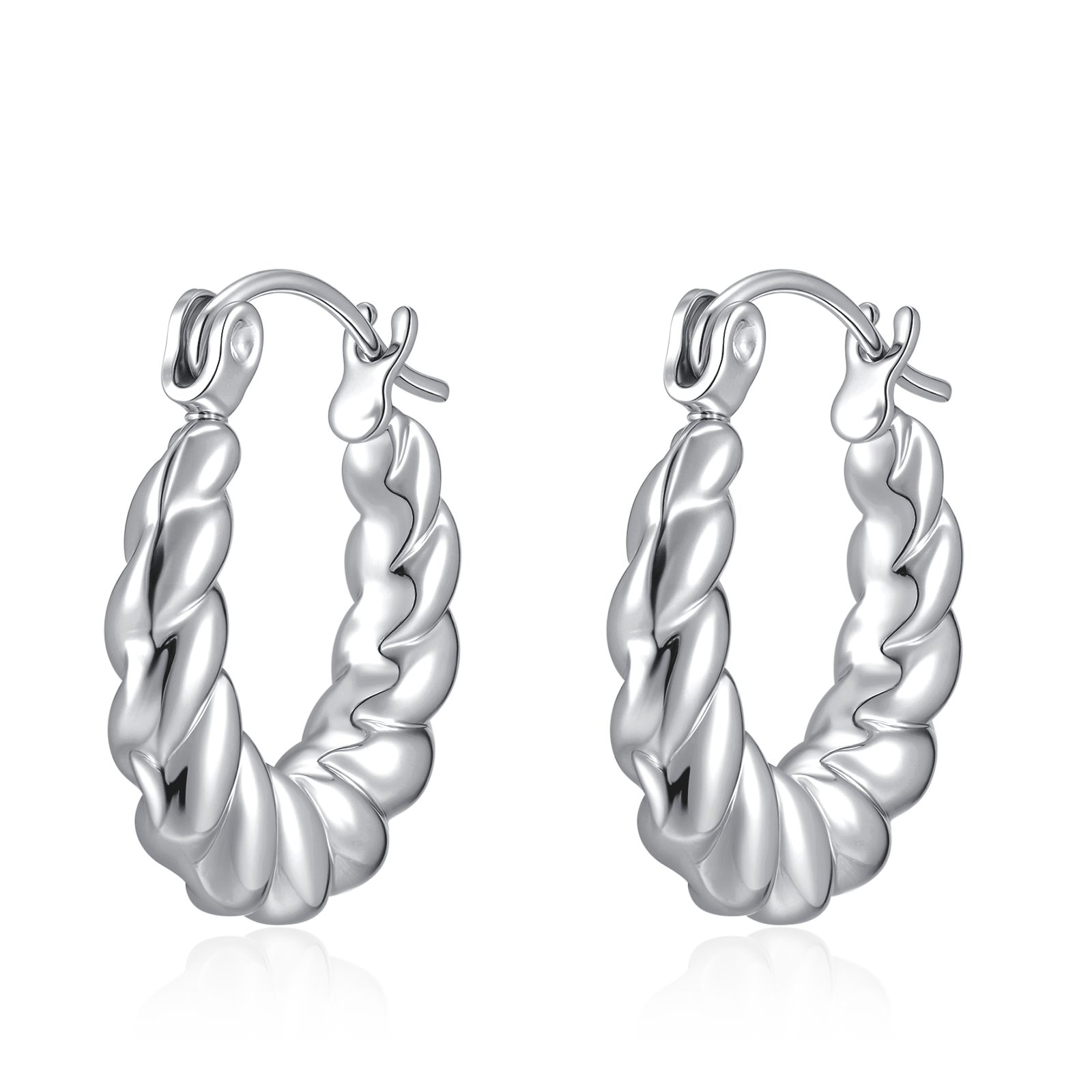 Boucles d'oreilles Anneaux Tordu