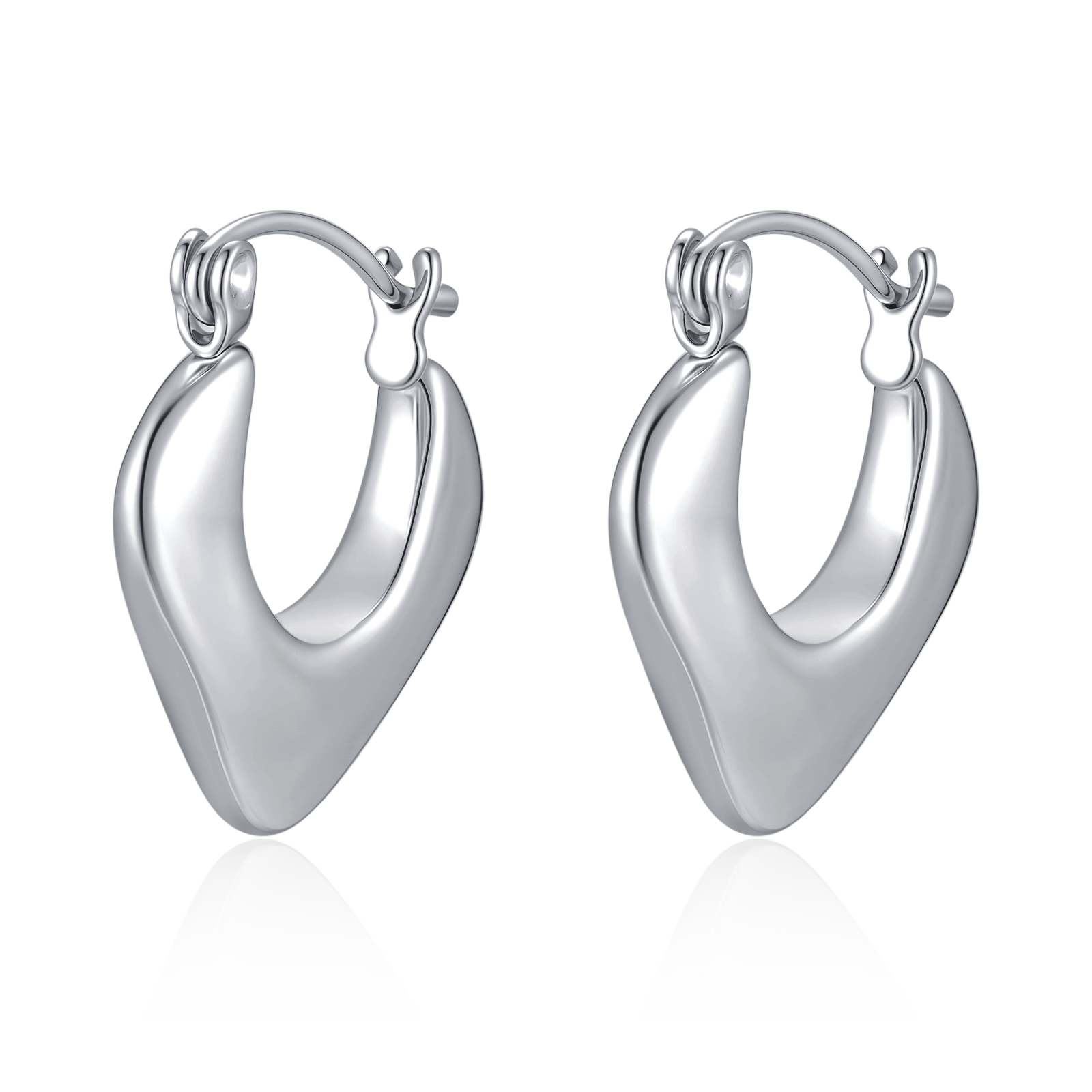 Boucles d'oreilles Anneaux Triangulaires - LaMaisonDesBijoux