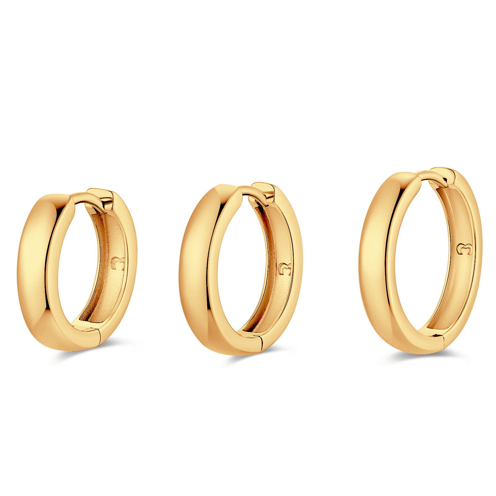 Boucles d'oreilles Anneaux Triade