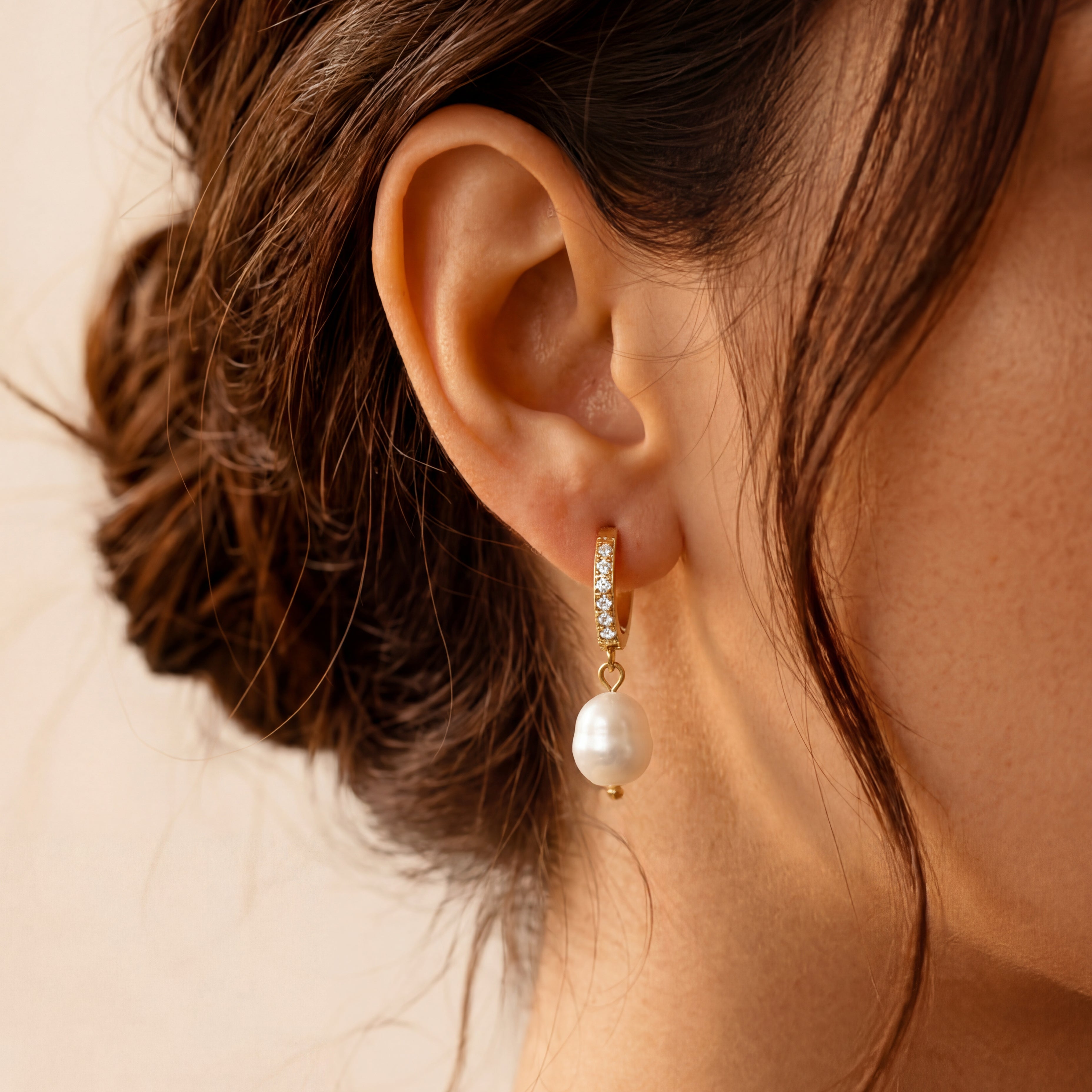 Boucles d'oreilles Anneaux Perle Nuances