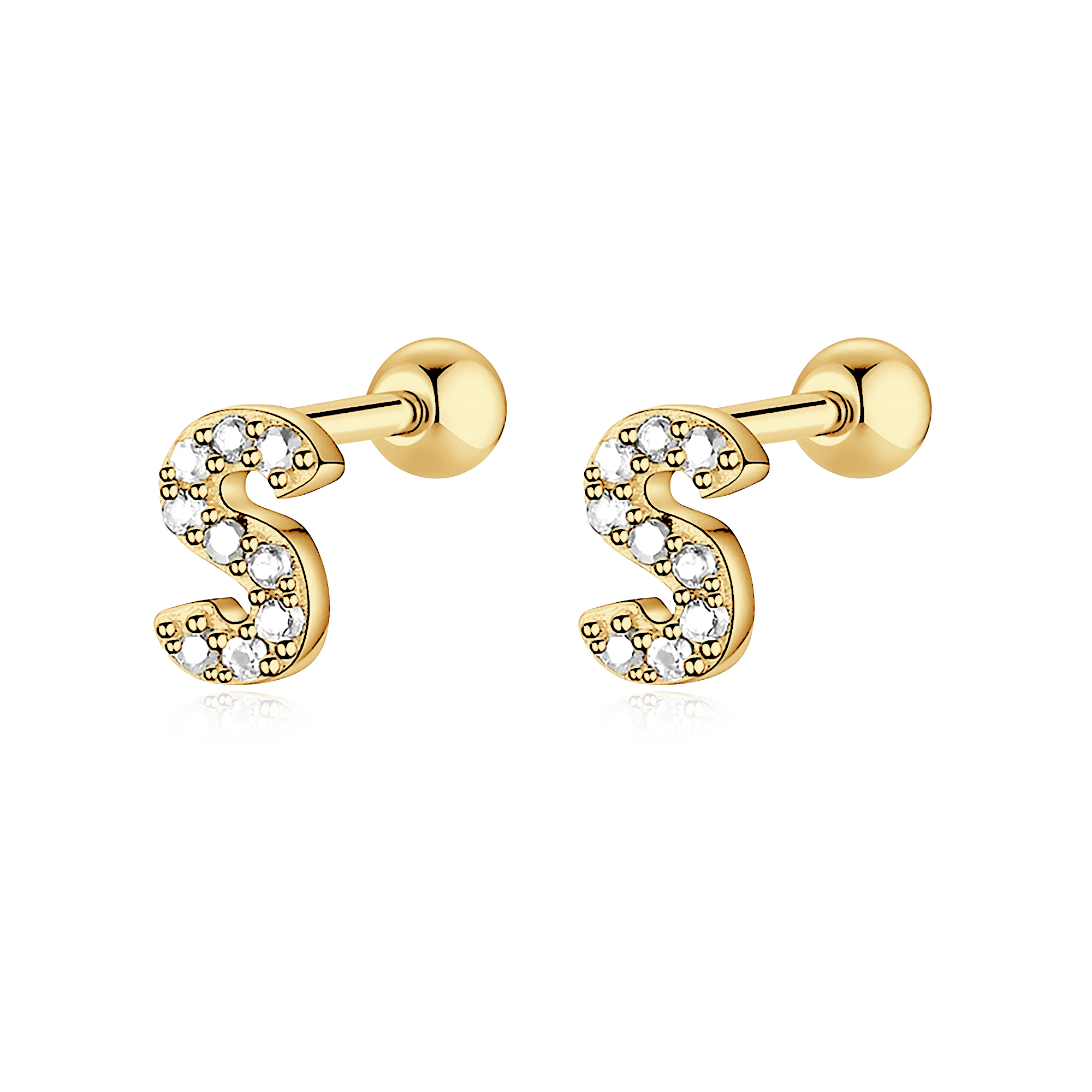 Boucles Lettres Blanches - LaMaisonDesBijoux