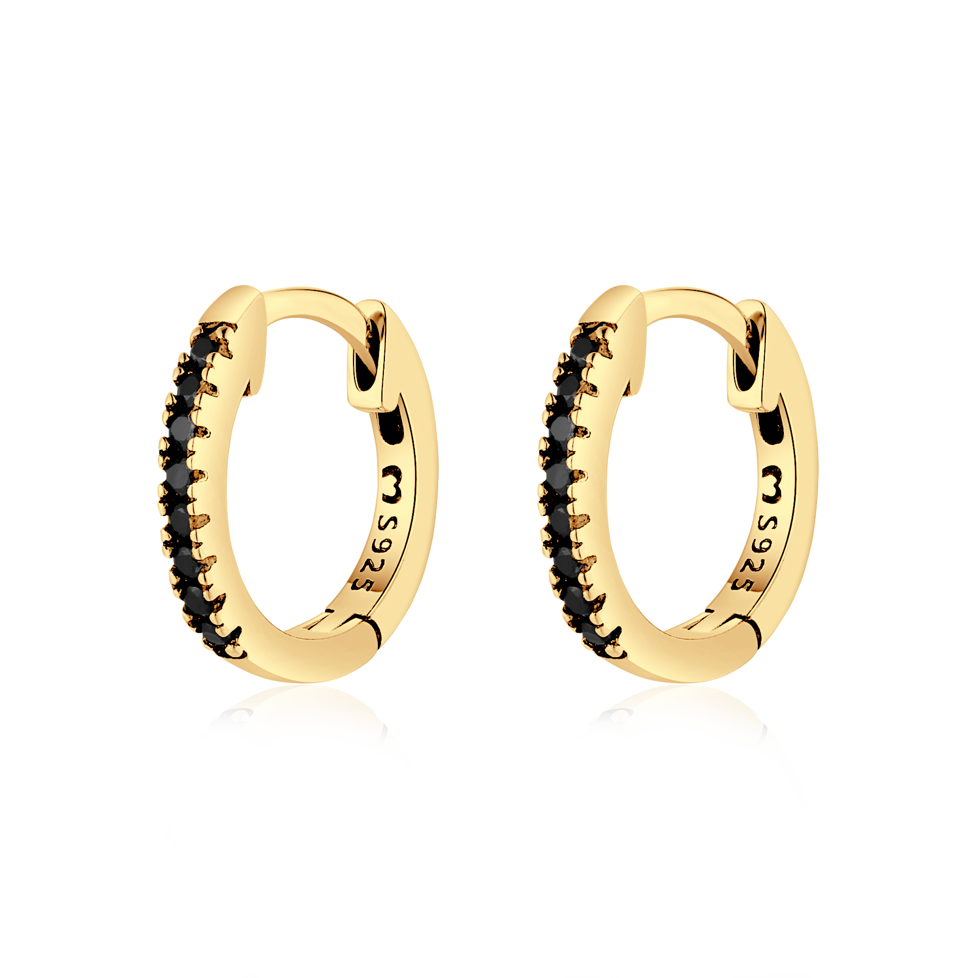 Boucles d'oreilles Noir Jais - LaMaisonDesBijoux