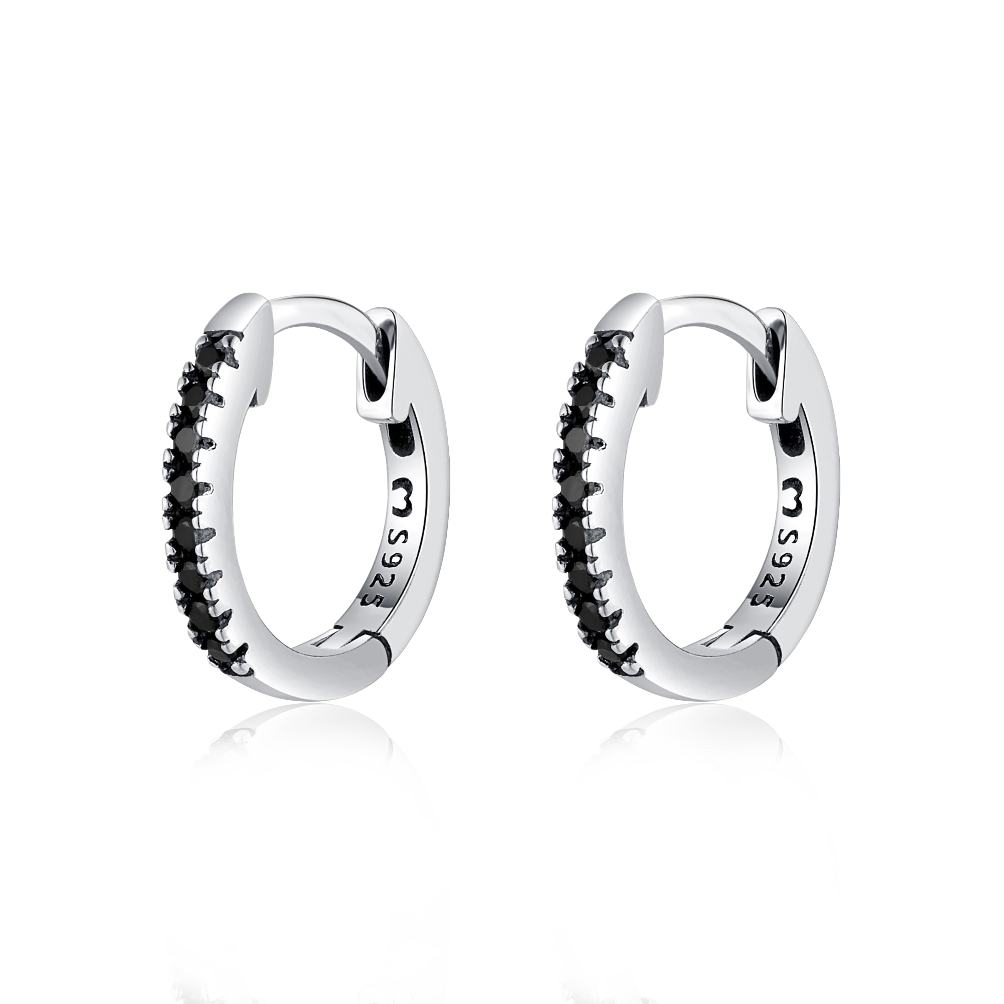 Boucles d'oreilles Noir Jais - LaMaisonDesBijoux