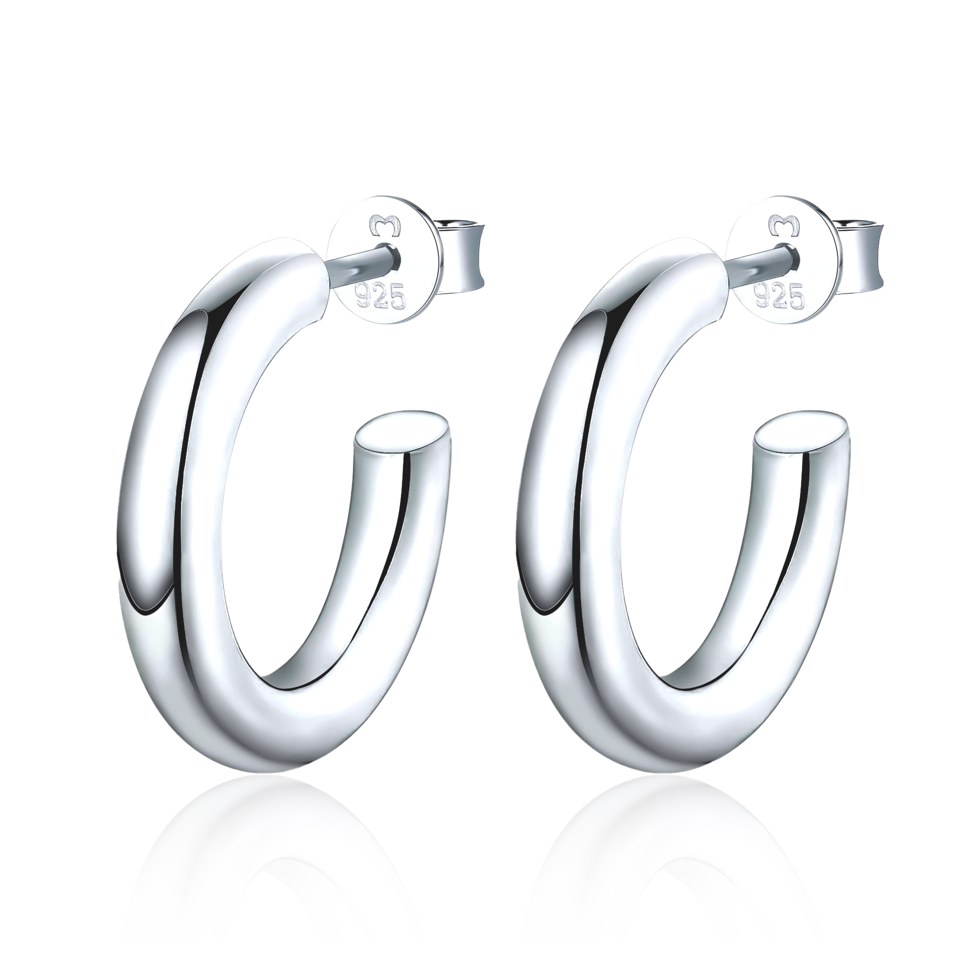 Boucles d'oreilles Demi-anneau Lumina