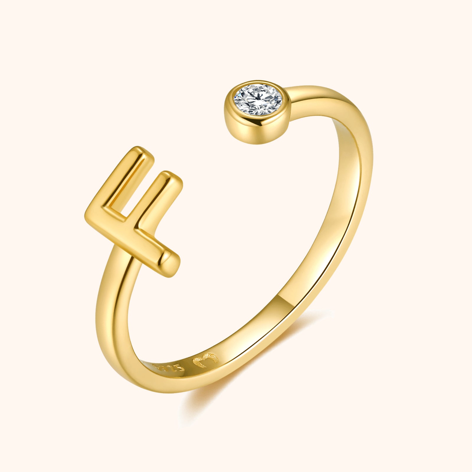 Bague Top Lettre - LaMaisonDesBijoux