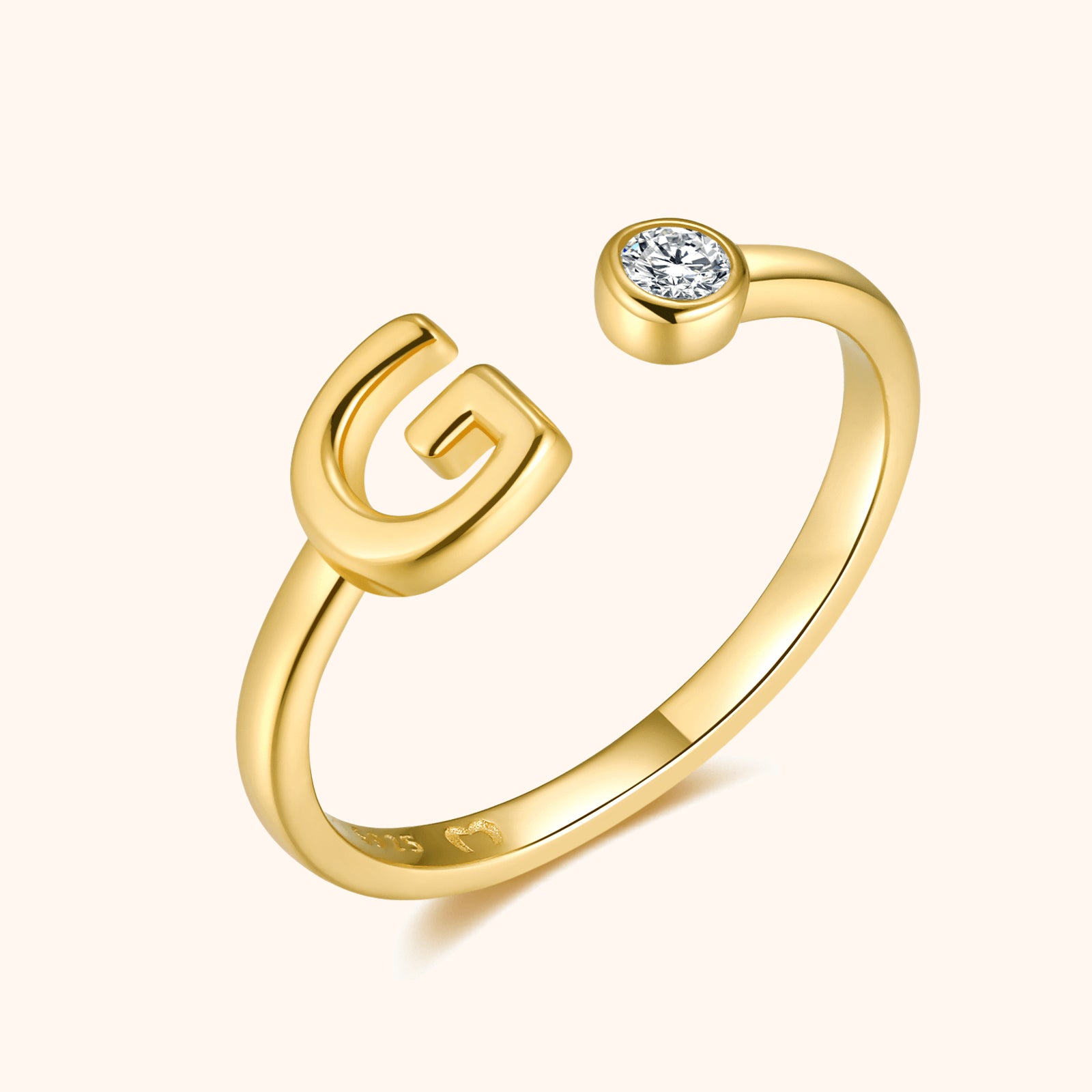 Bague Top Lettre - LaMaisonDesBijoux