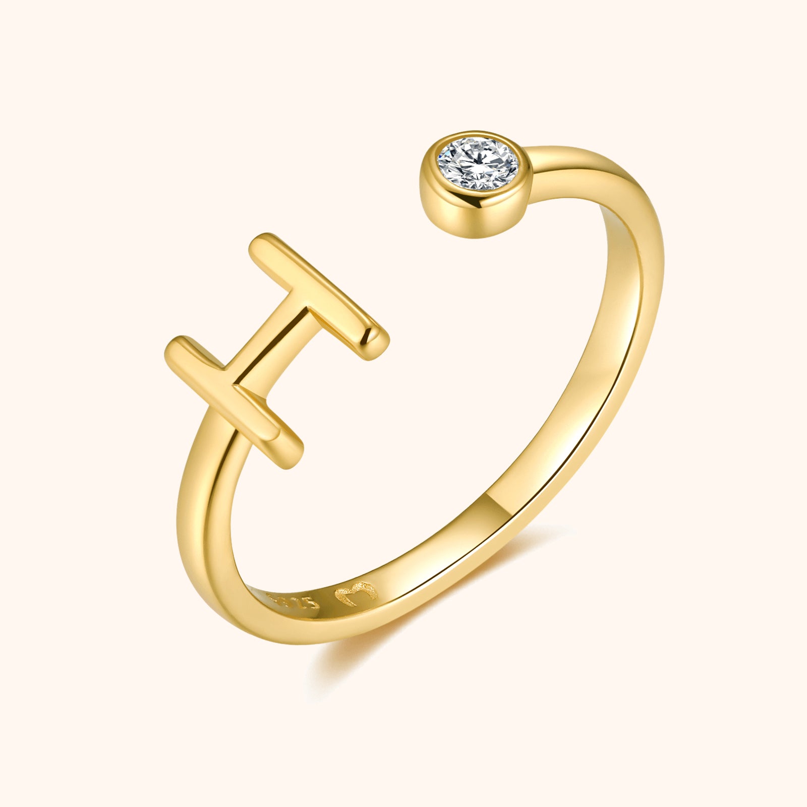 Bague Top Lettre - LaMaisonDesBijoux