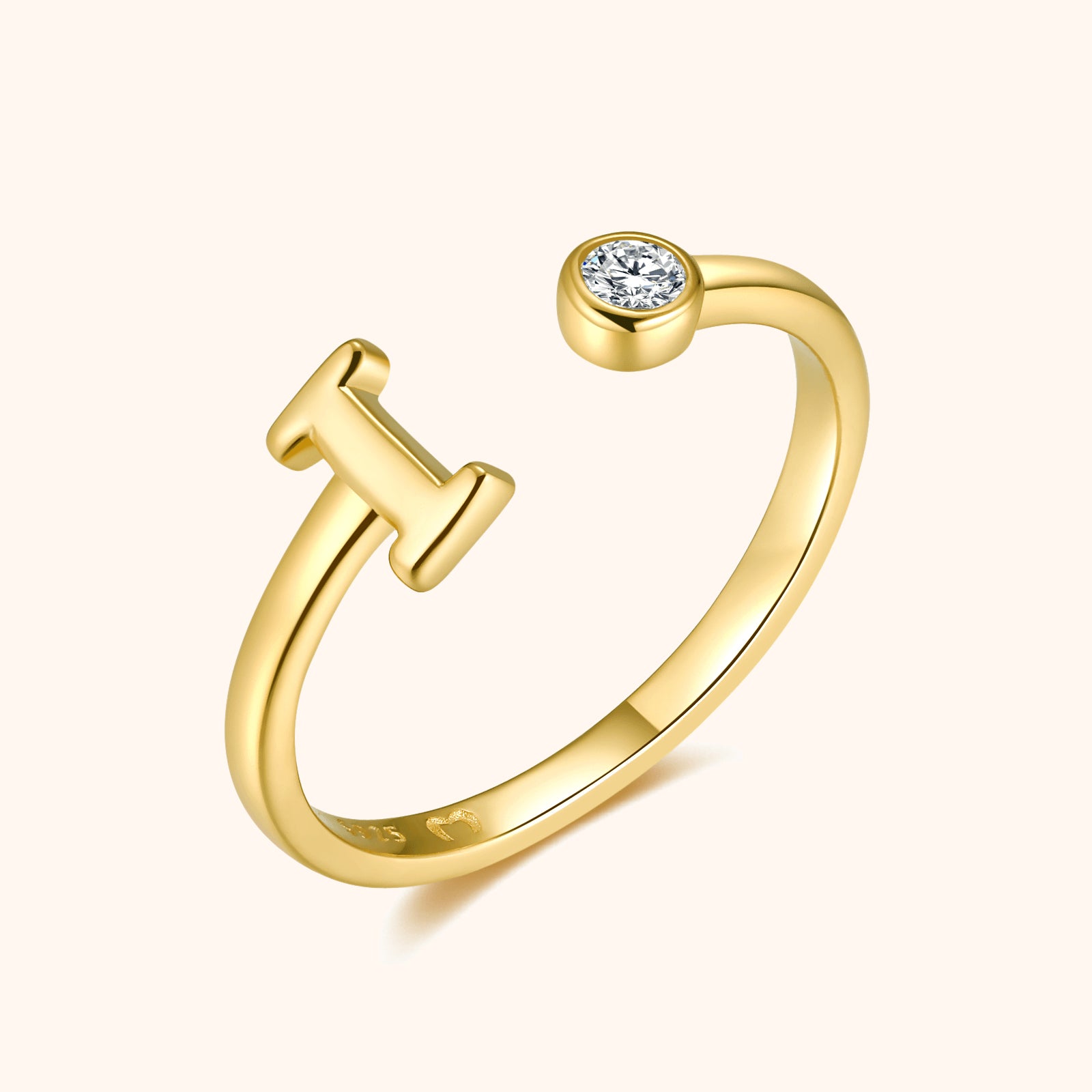 Bague Top Lettre - LaMaisonDesBijoux