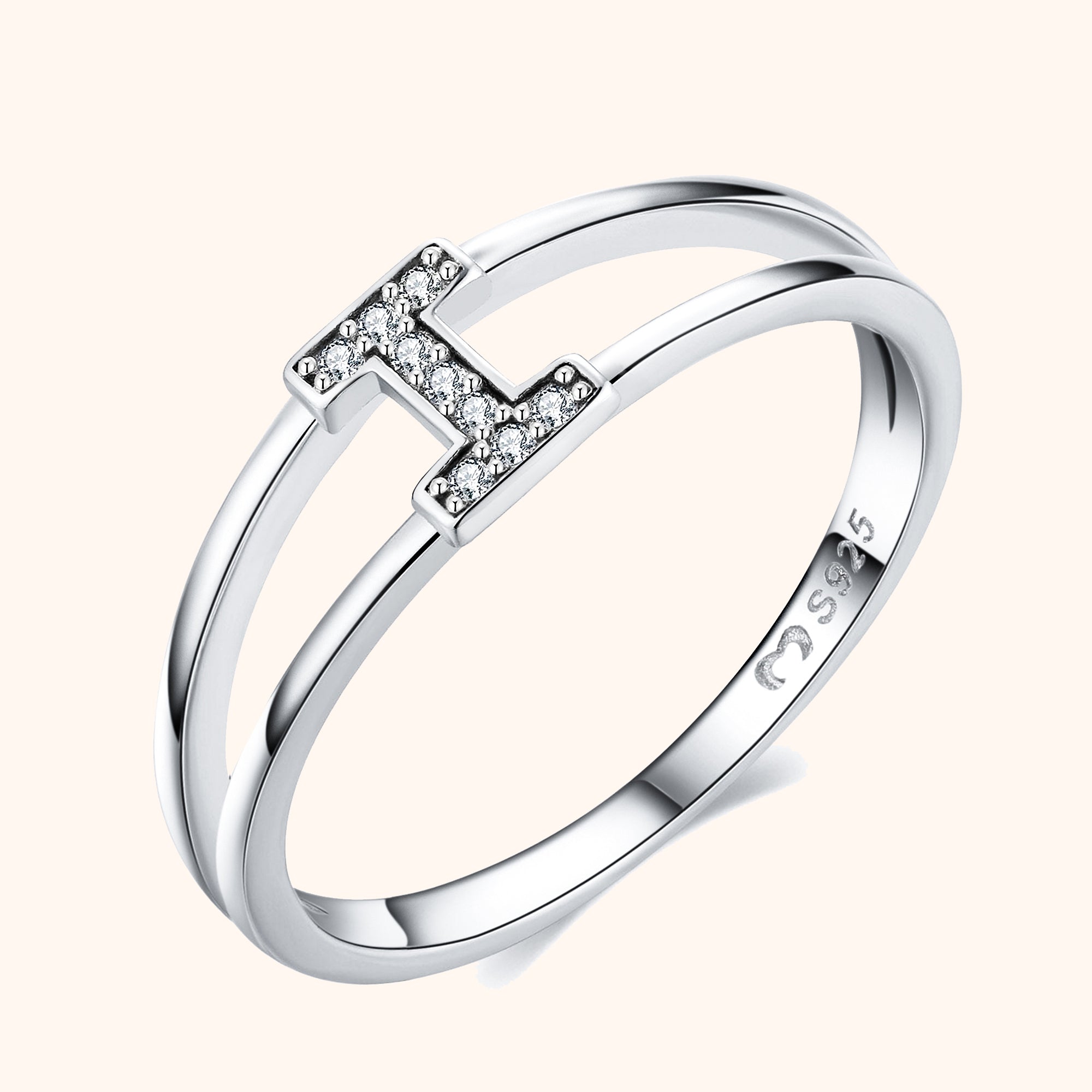 Bague Initiales Argentées - LaMaisonDesBijoux