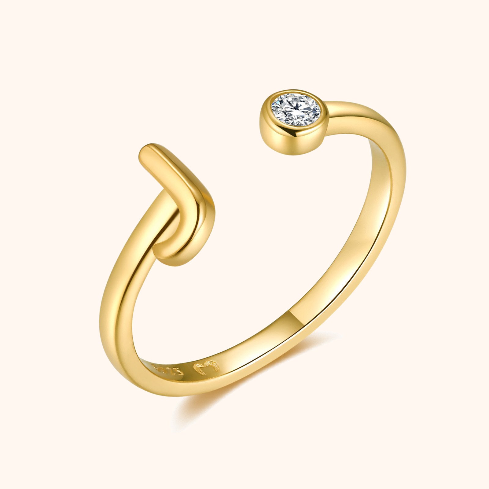 Bague Top Lettre - LaMaisonDesBijoux